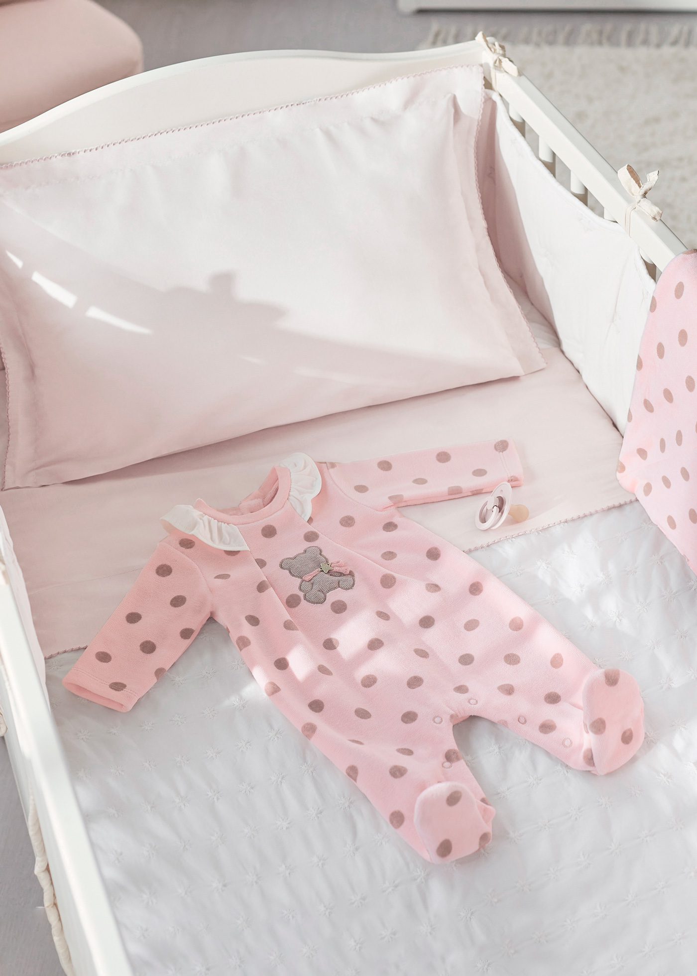 Newborn Corduroy Footed One Piece in Cereal