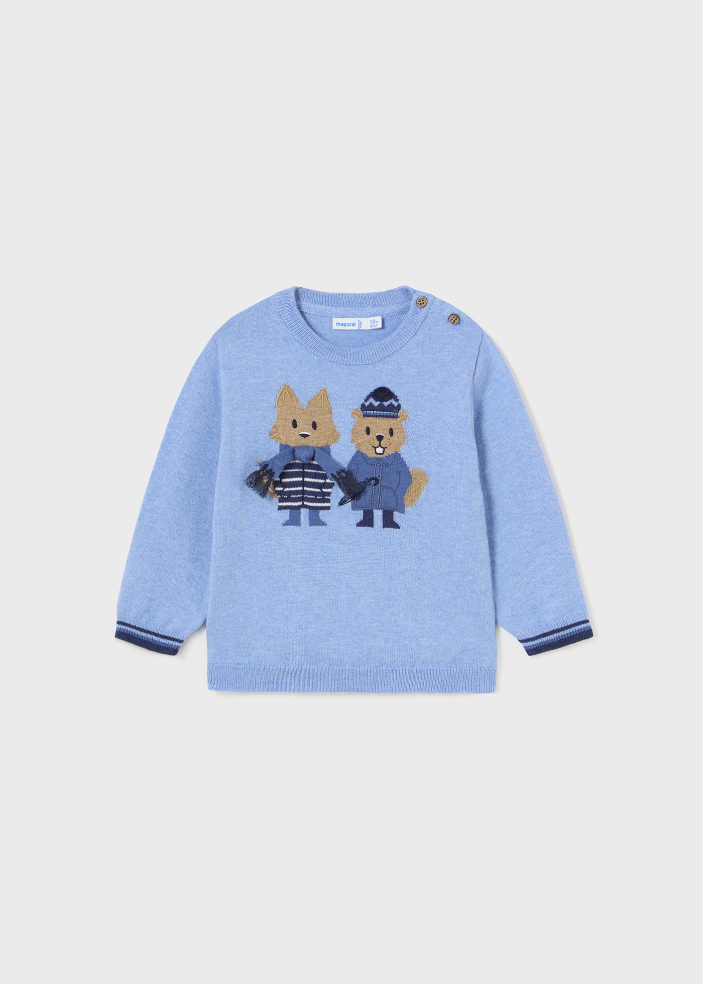 Jersey intarsia animal unisex bebé main image 1