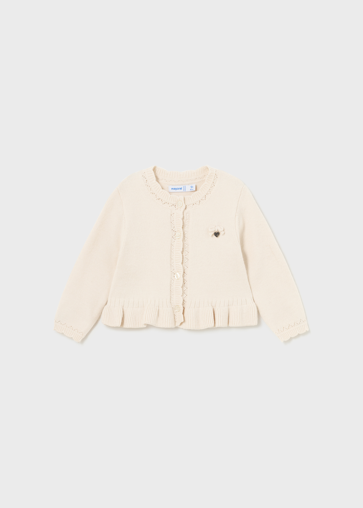 Mayoral Newborn Knit Cropped Cardigan - Baby Rose main image 0
