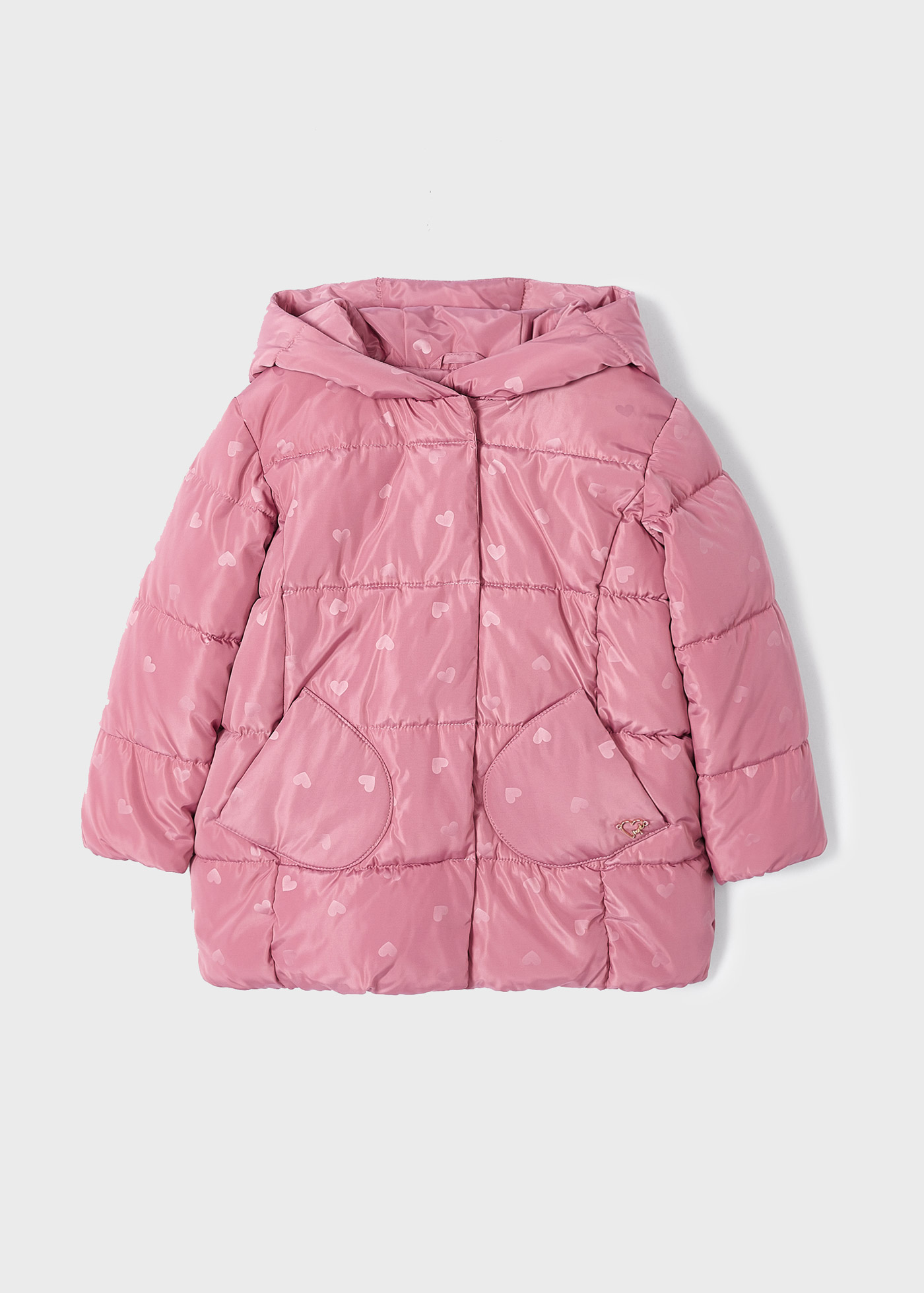 Long puffer jacket recycled fibers girl | Mayoral ®