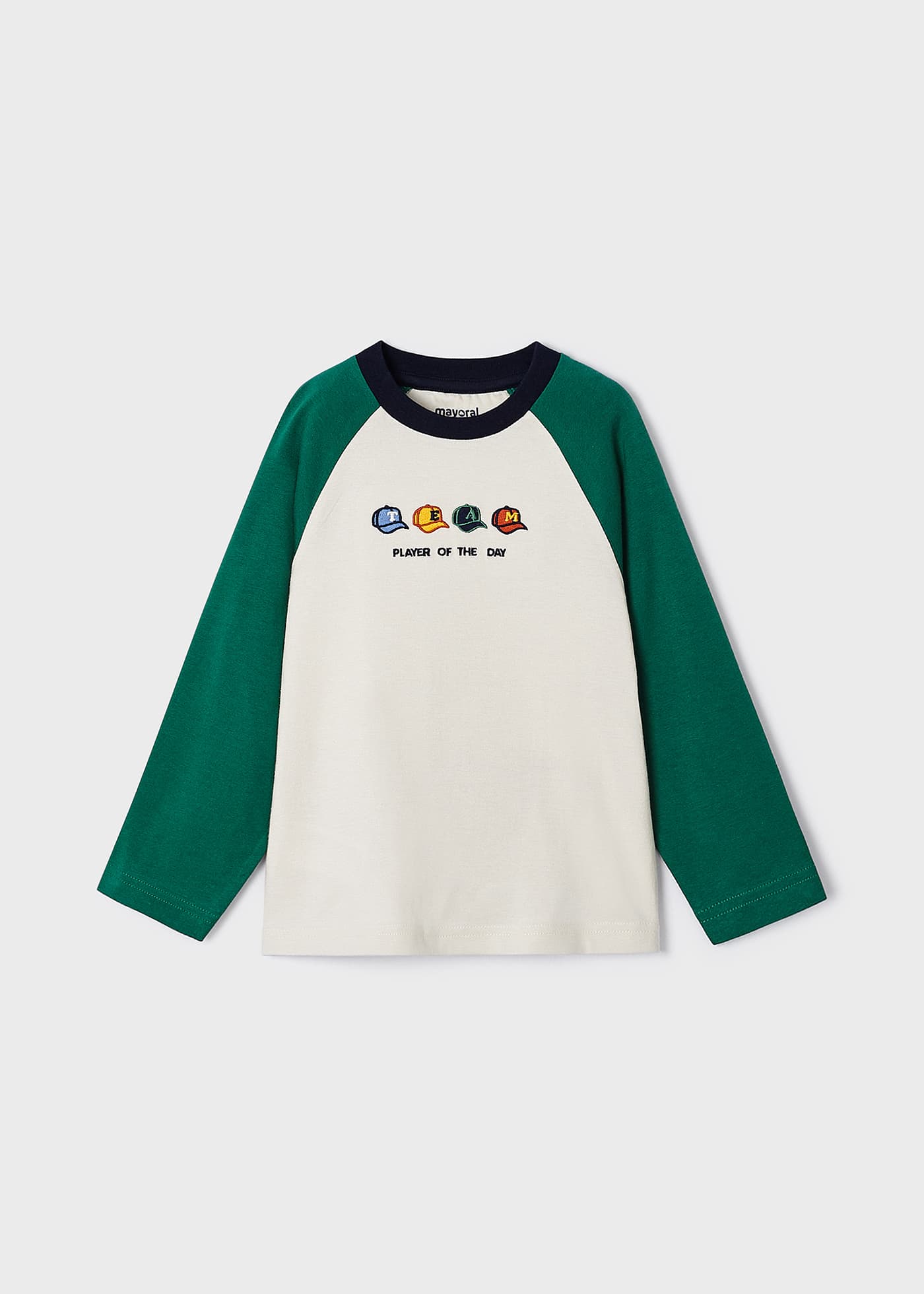 Camiseta De Manga Larga Para Niño Mayoral Talla 4 Años (104 Cm) - Verde, Cierre Tipo Pull-on, Básica Y Cómoda