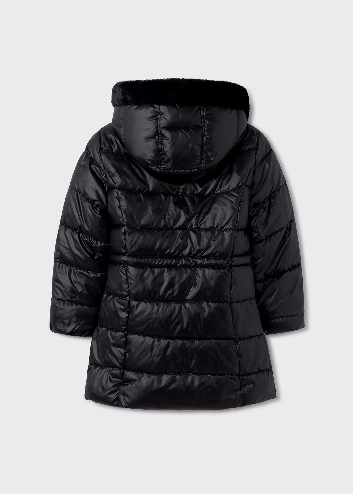 Girls black discount hooded puffer jacket