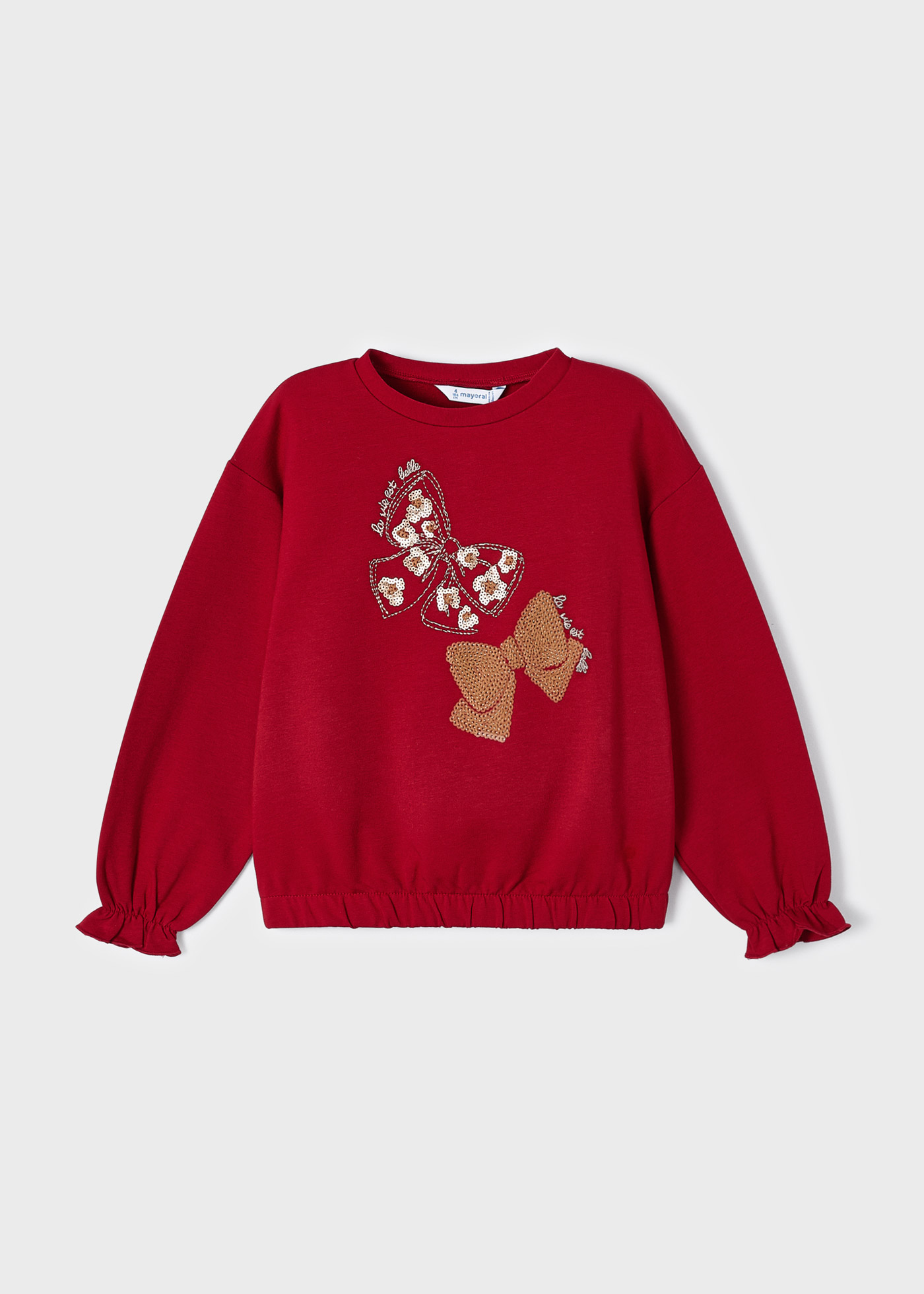 Applique cotton pullover girl | Mayoral