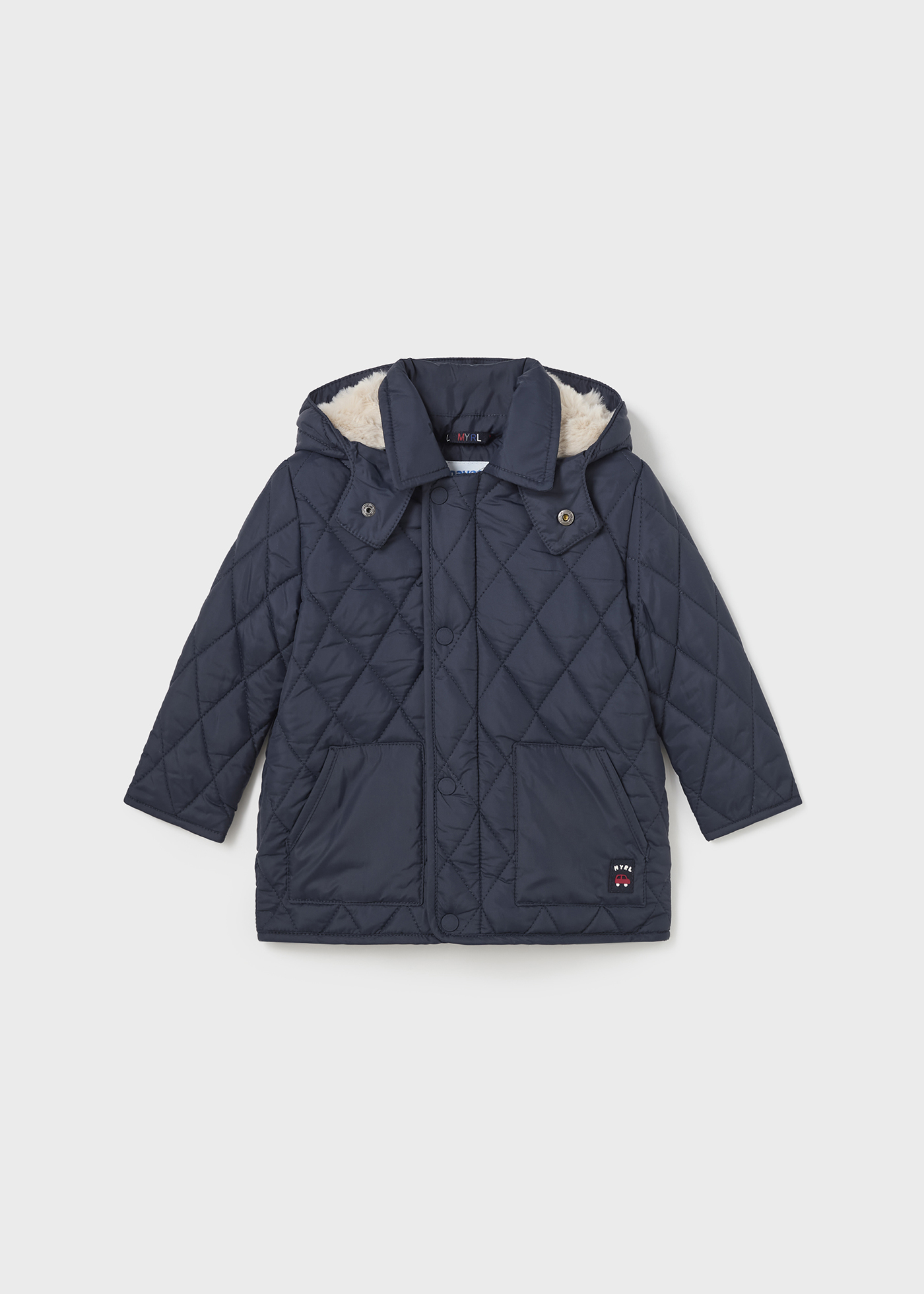 Baby quilted jacket removable hood | Mayoral