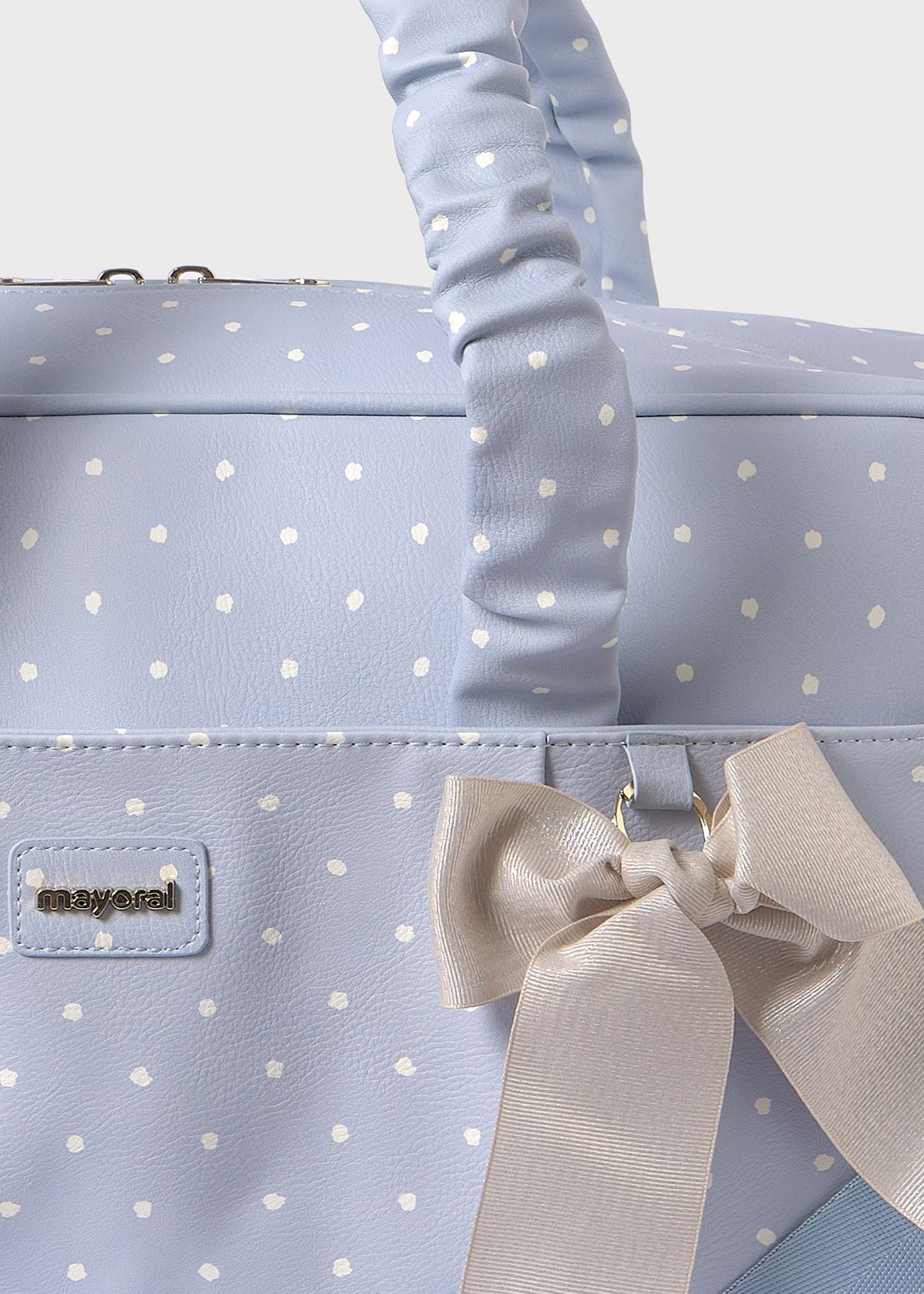 The Polka Mommy Bag (Blue Dots)
