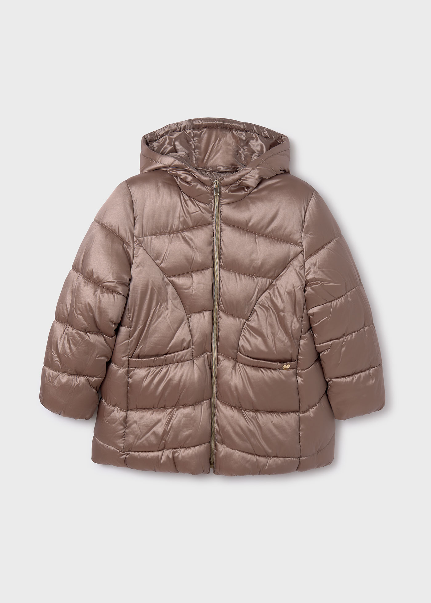 Mayoral Mädchen Jacke Mit Metallischem Gürtel - Maulwurf Design Für Herbst/Winter