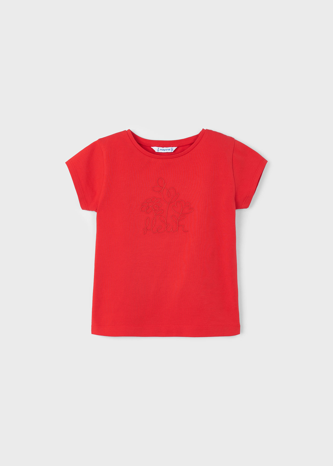 Girl embroidered T-shirt Better Cotton Grenadine | Mayoral ®