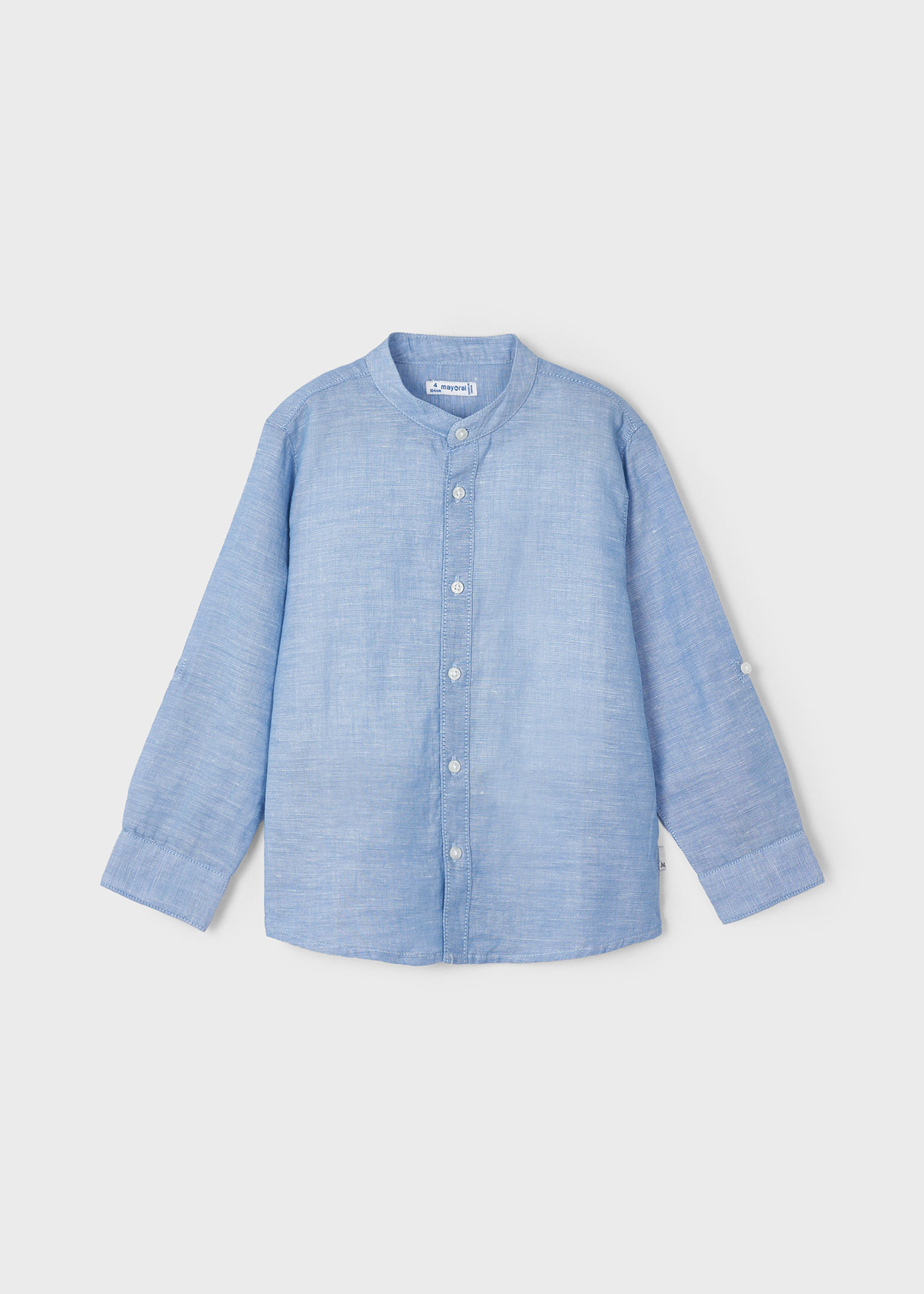 Boys mandarin collar linen shirt Sea Mayoral