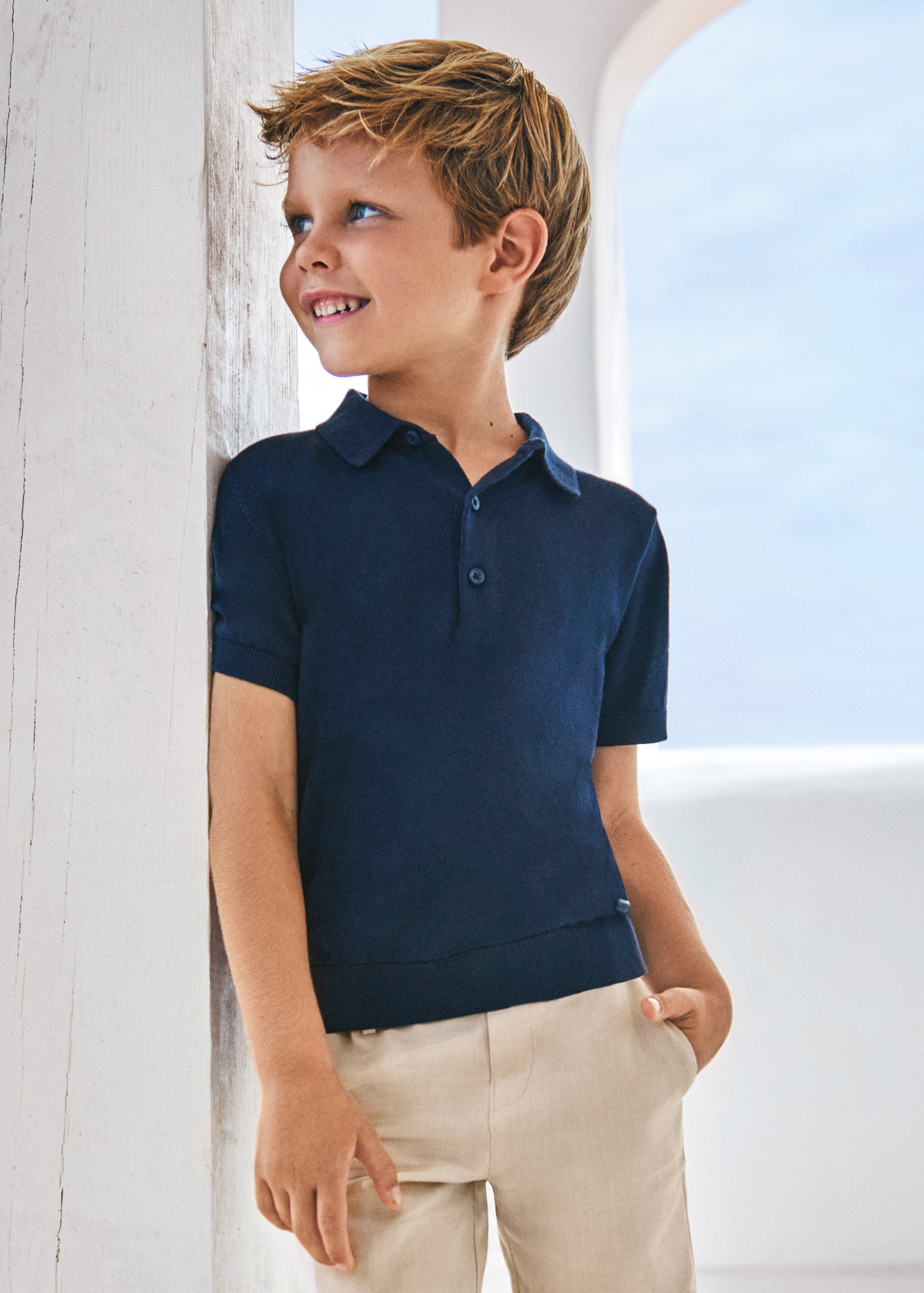 Boys navy blue on sale polo