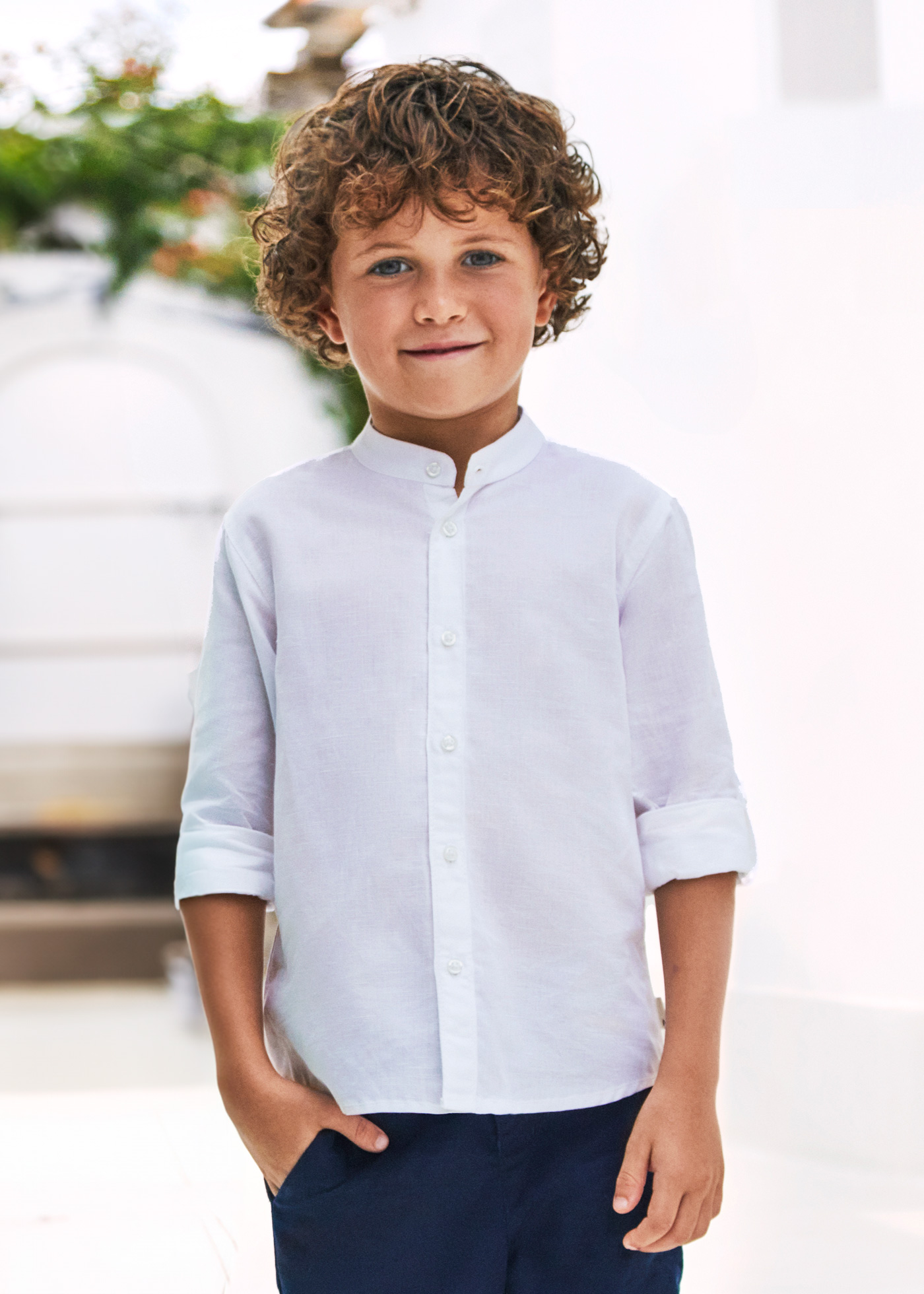 White linen clearance shirt boys