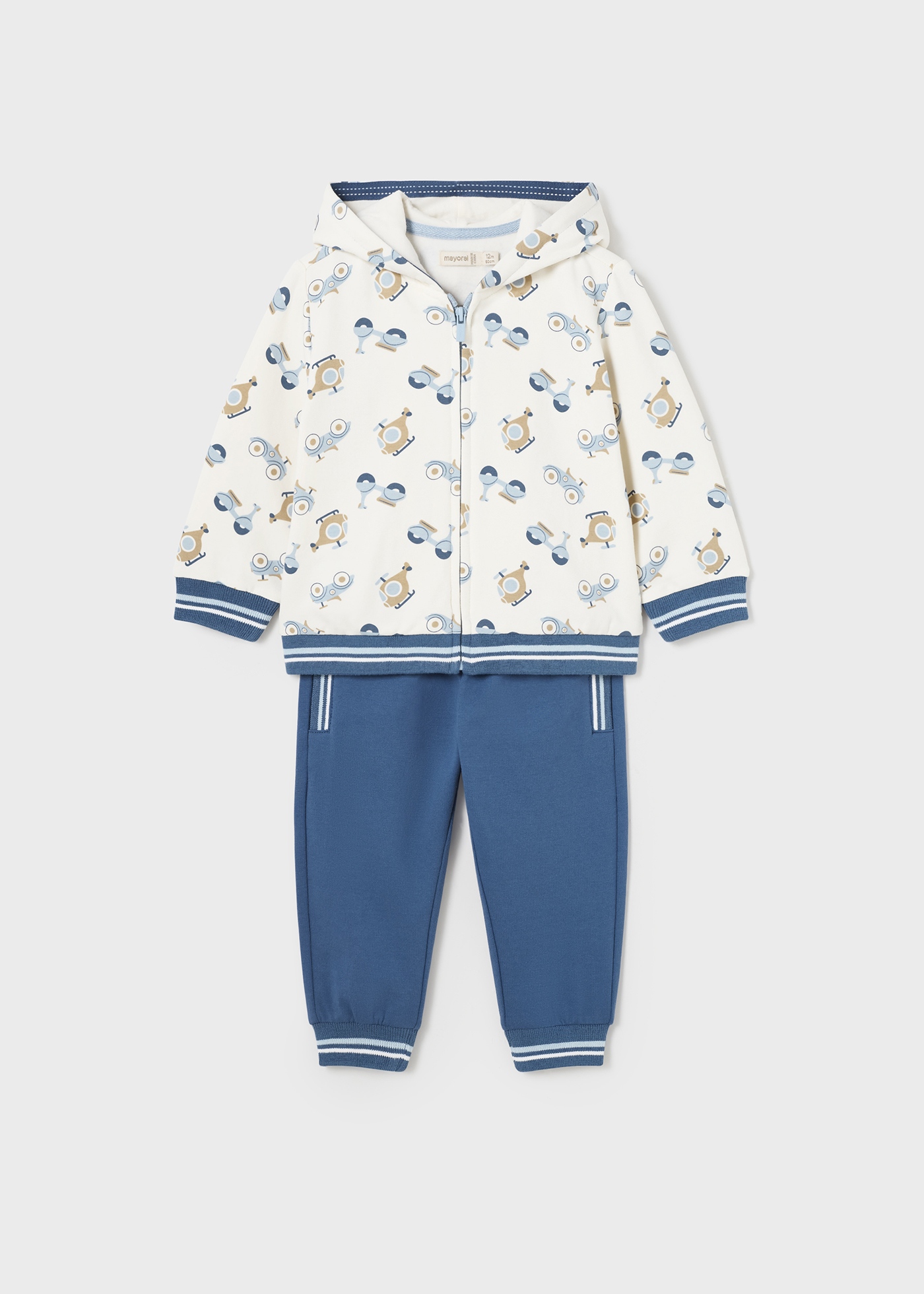 Completo Body + Pantaloni Con Piedini + Cuffietta - BLU - Prematuro - Neonato - 5.00 - 10