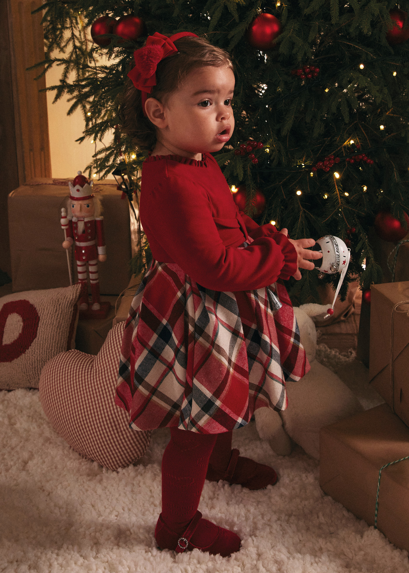 Newborn plaid hot sale christmas dress