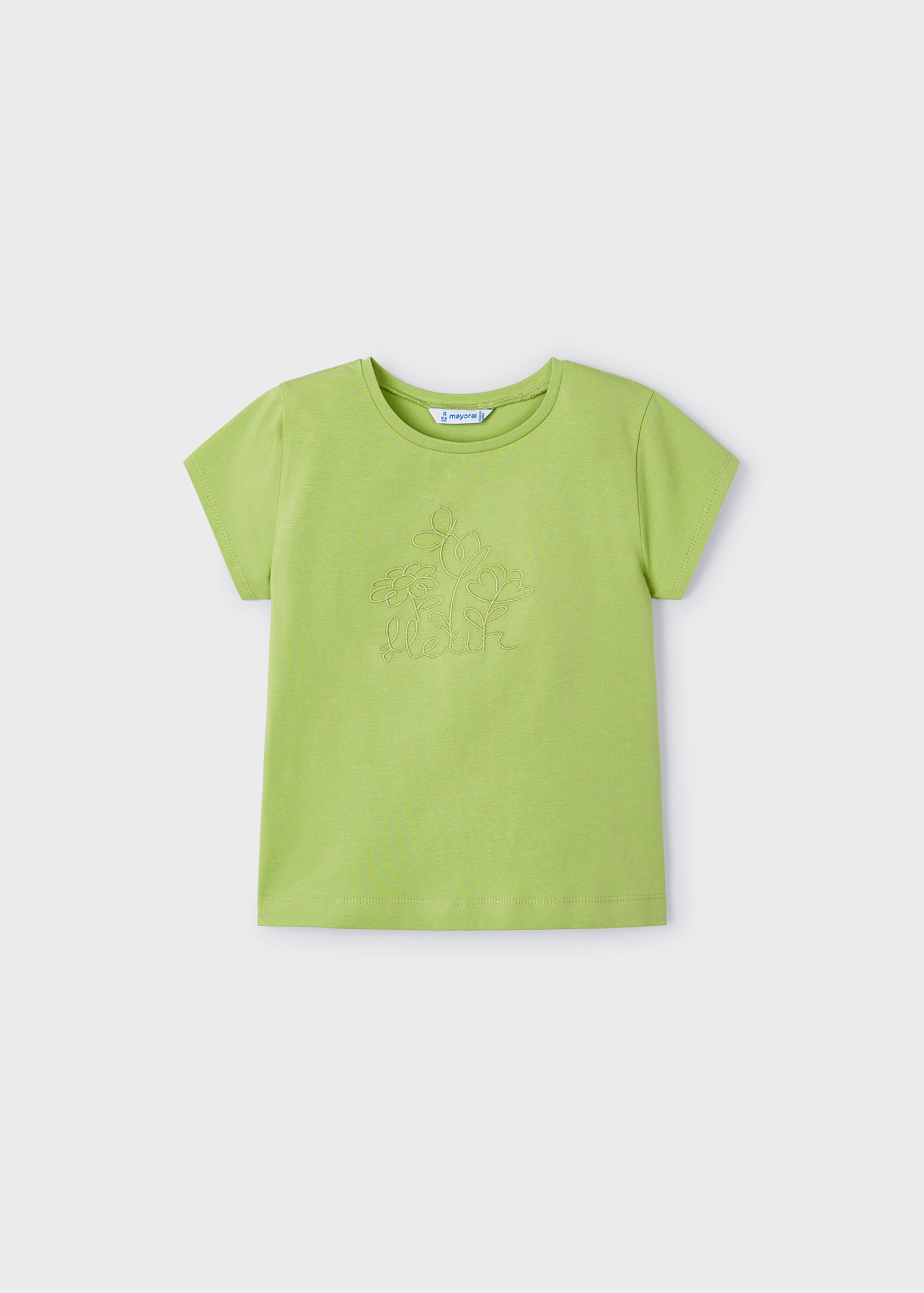 Girls embroidered t-shirt Better Cotton Apple | Mayoral ®