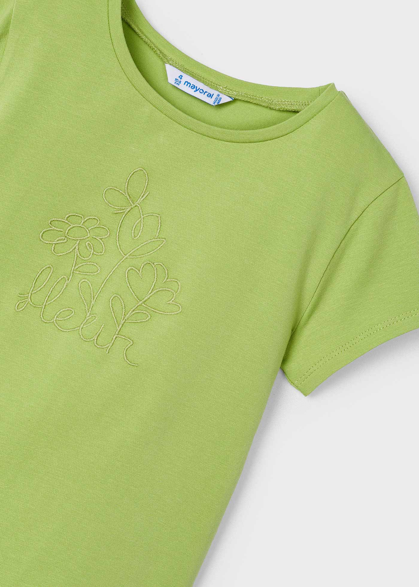 Girls embroidered t-shirt Better Cotton Apple | Mayoral ®