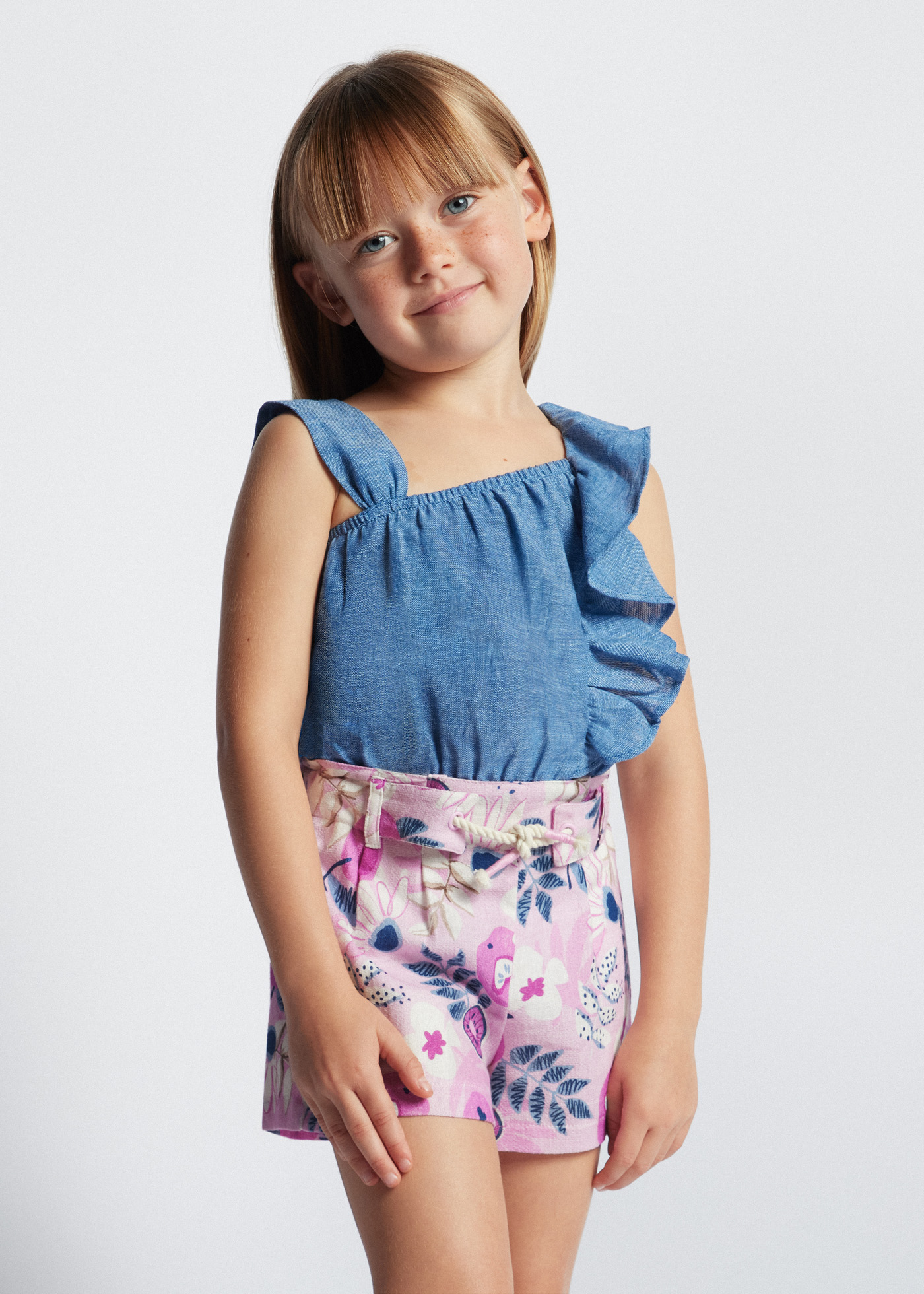 Girls printed shorts Mauve | Mayoral ®