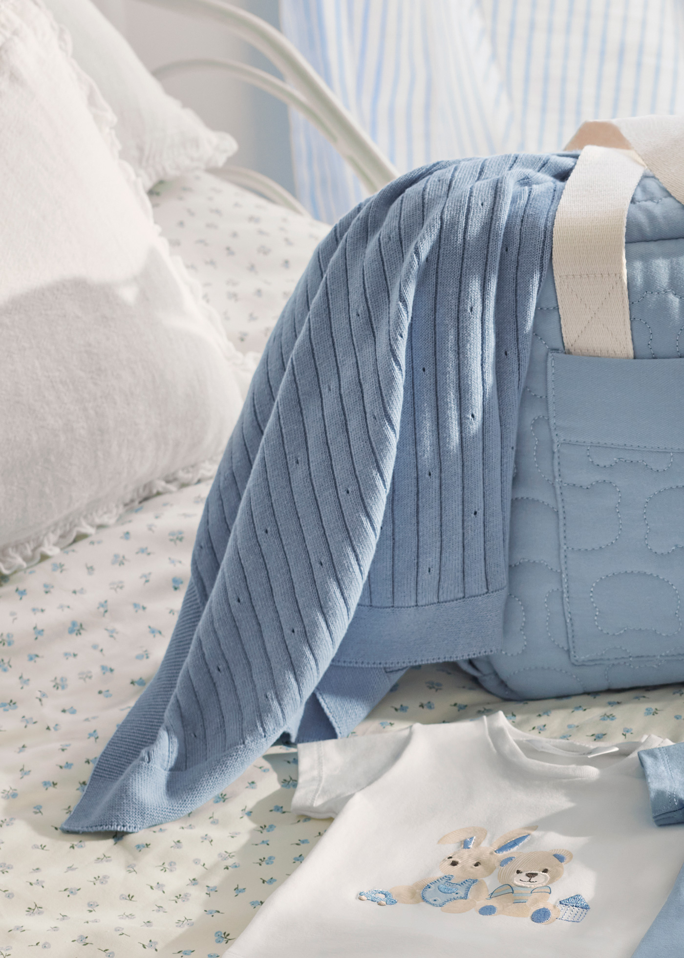 Baby-Wickeltuch Set Mit Weizenmuster – Inkl. Mütze, Stirnband & Holzschild, Geschenk Für Neugeborene