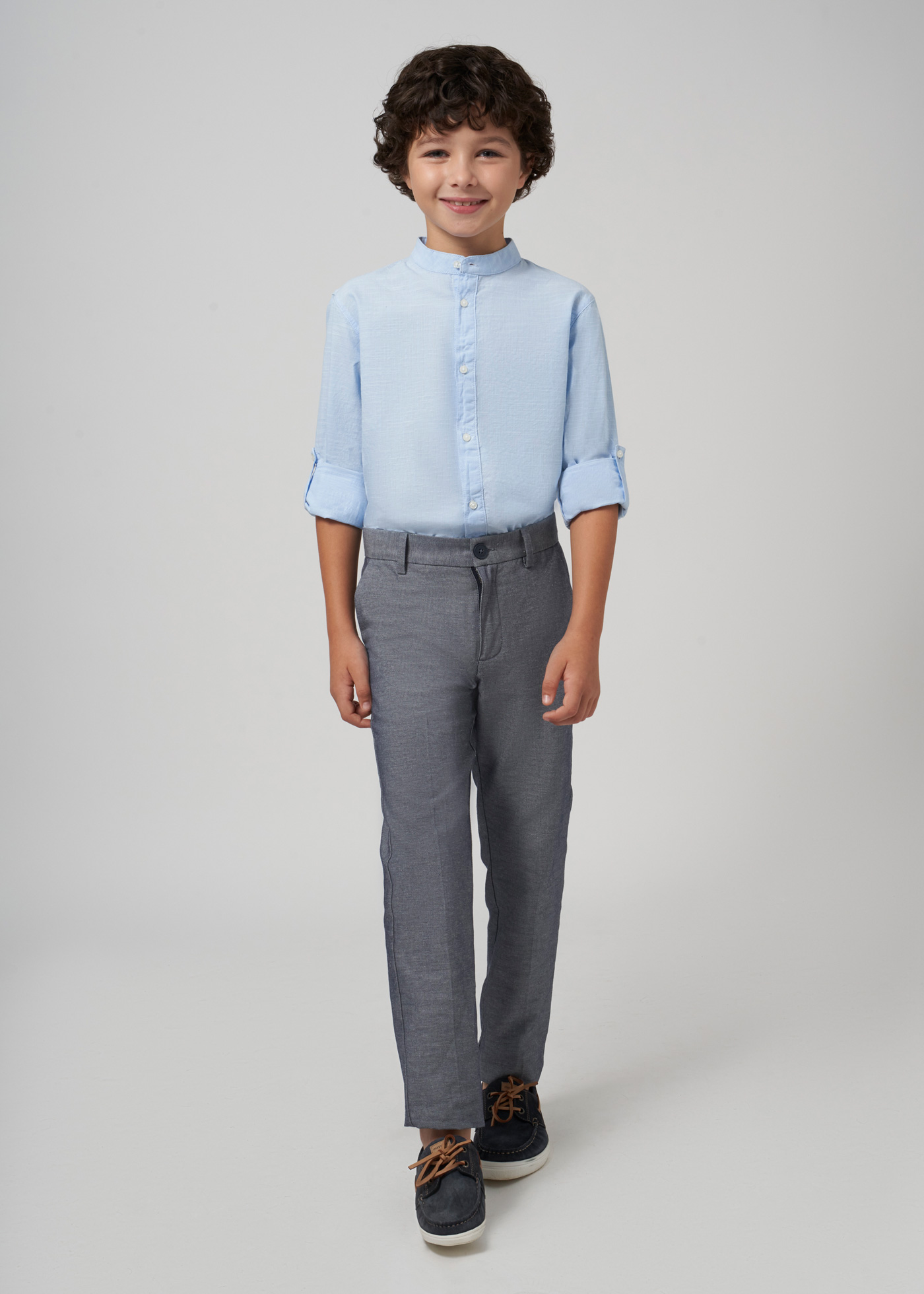 Lot De 2 Pantalons Longs En Polaire Chicco Pour Garçon - Coupe Décontractée - Bleu Foncé Et Gris - Taille élastique - 12 Mois à 8 Ans