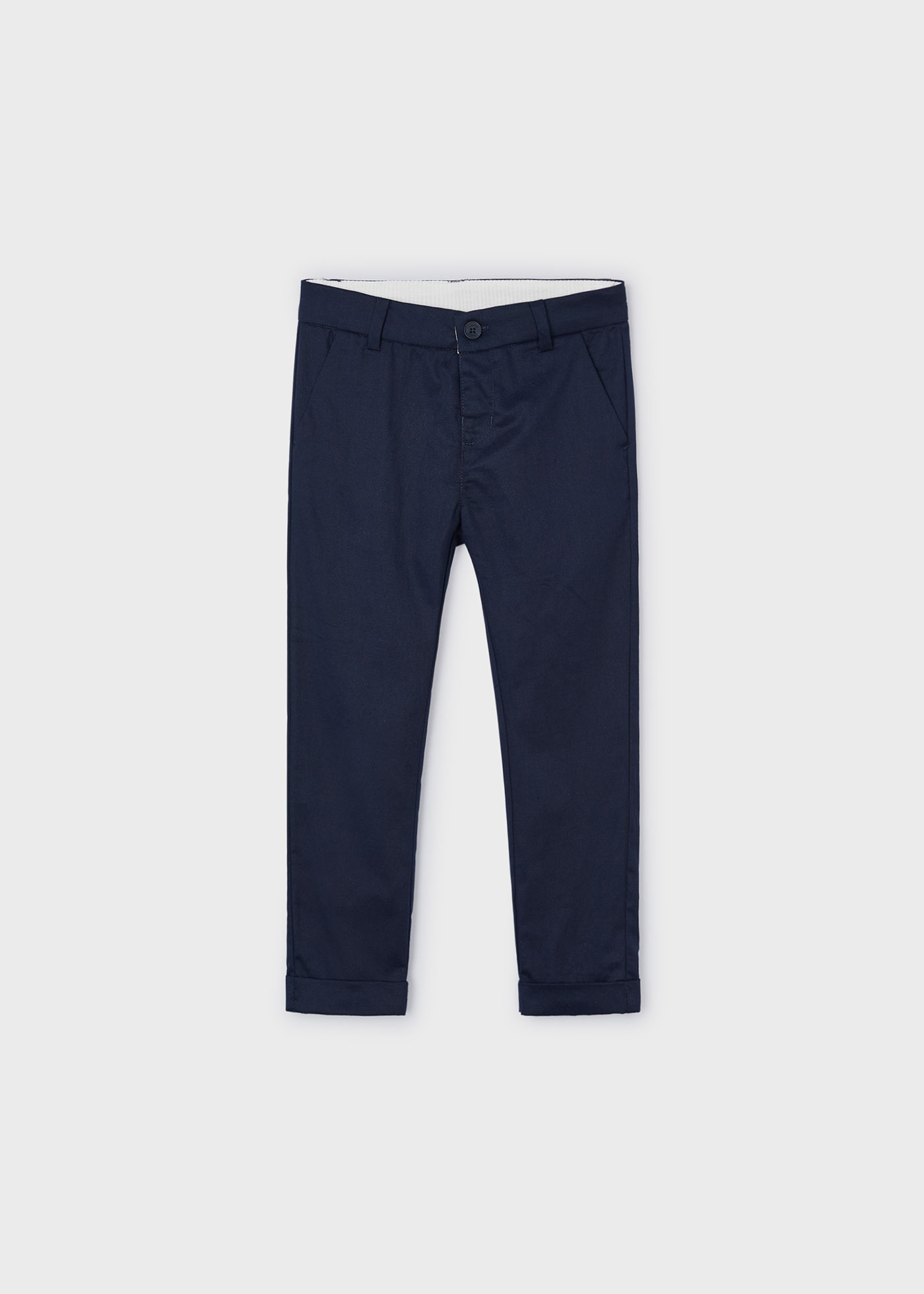 Mavezzano Boys' Linen Blend Grey Dress Pants