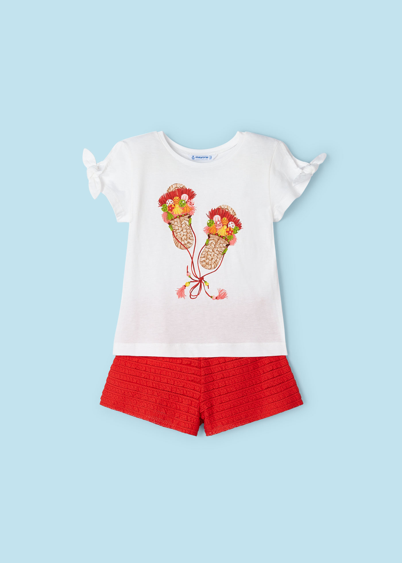 2 Piece Girls Fringe Top & Shorts