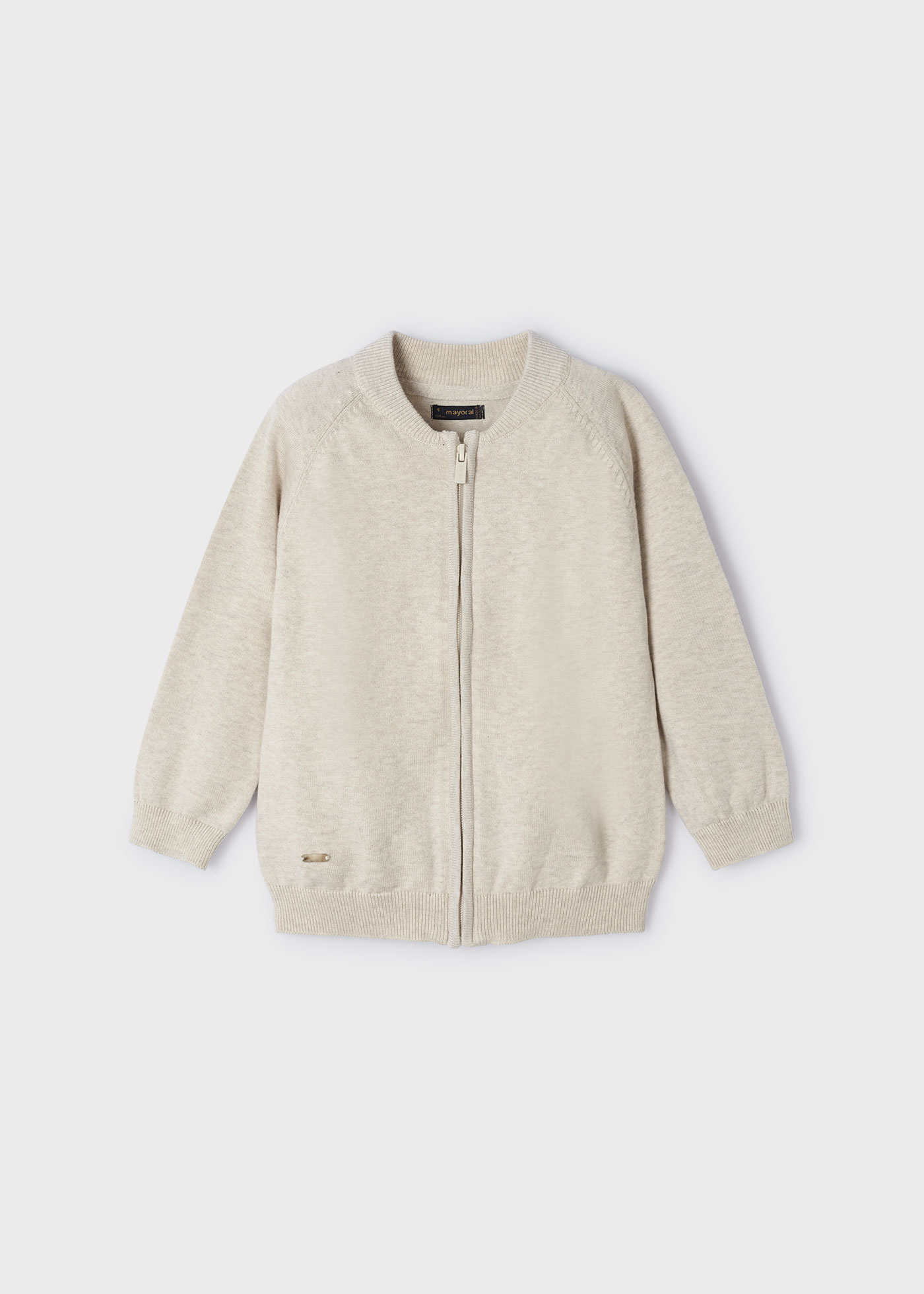 Boys zip-up cardigan Better Cotton Raffia | Mayoral