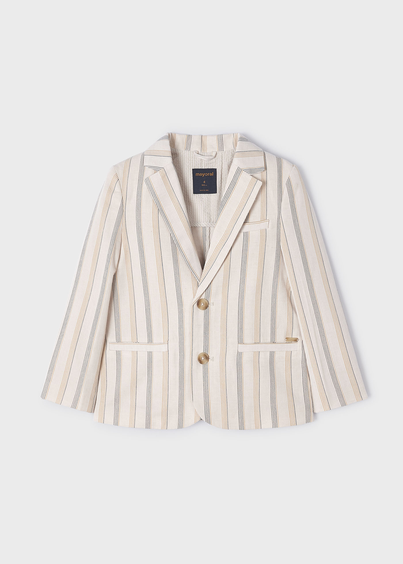 Boys striped linen blazer Raffia | Mayoral