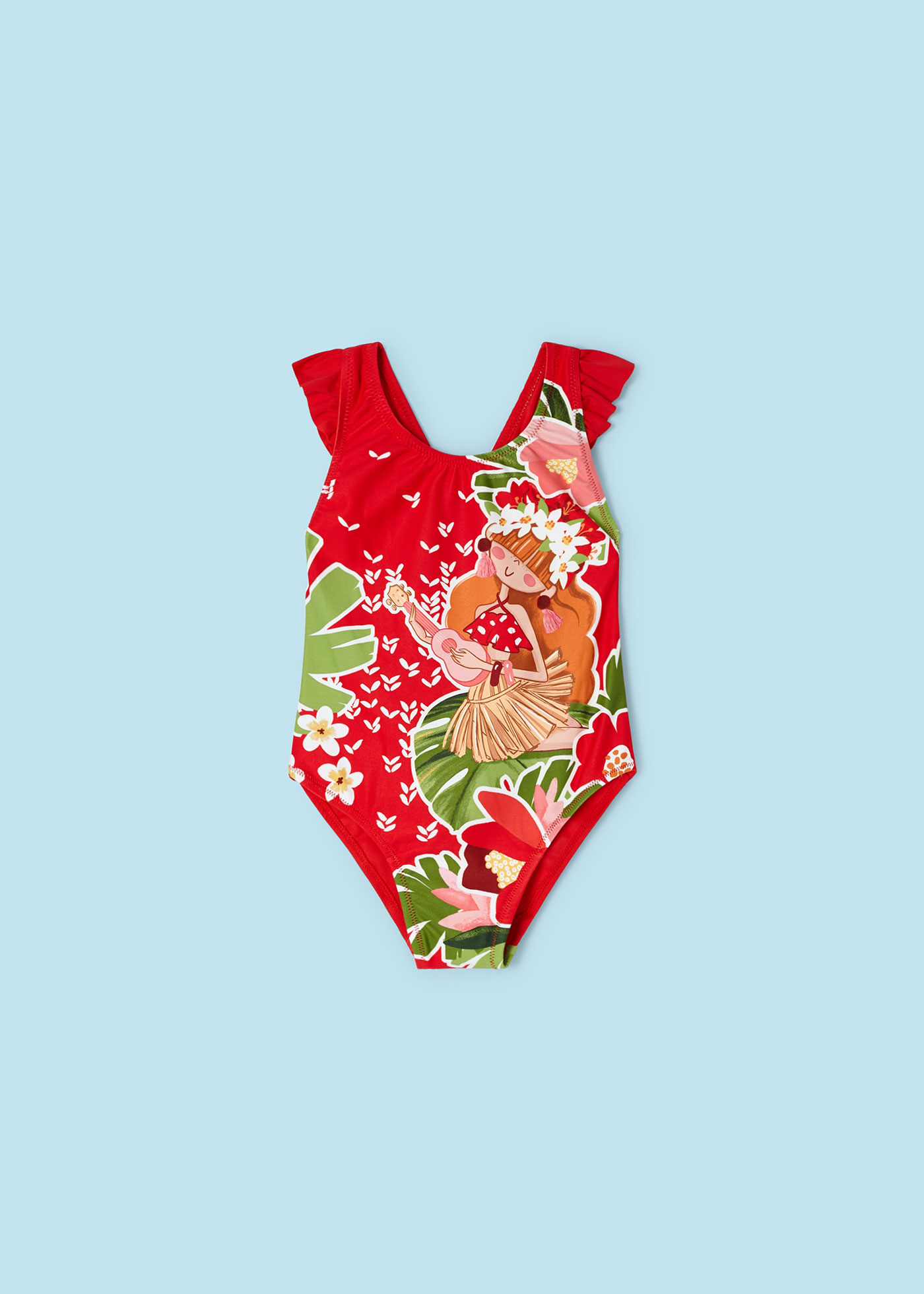 Maillot de bain imprimé pour les vacances avec des manches évasées