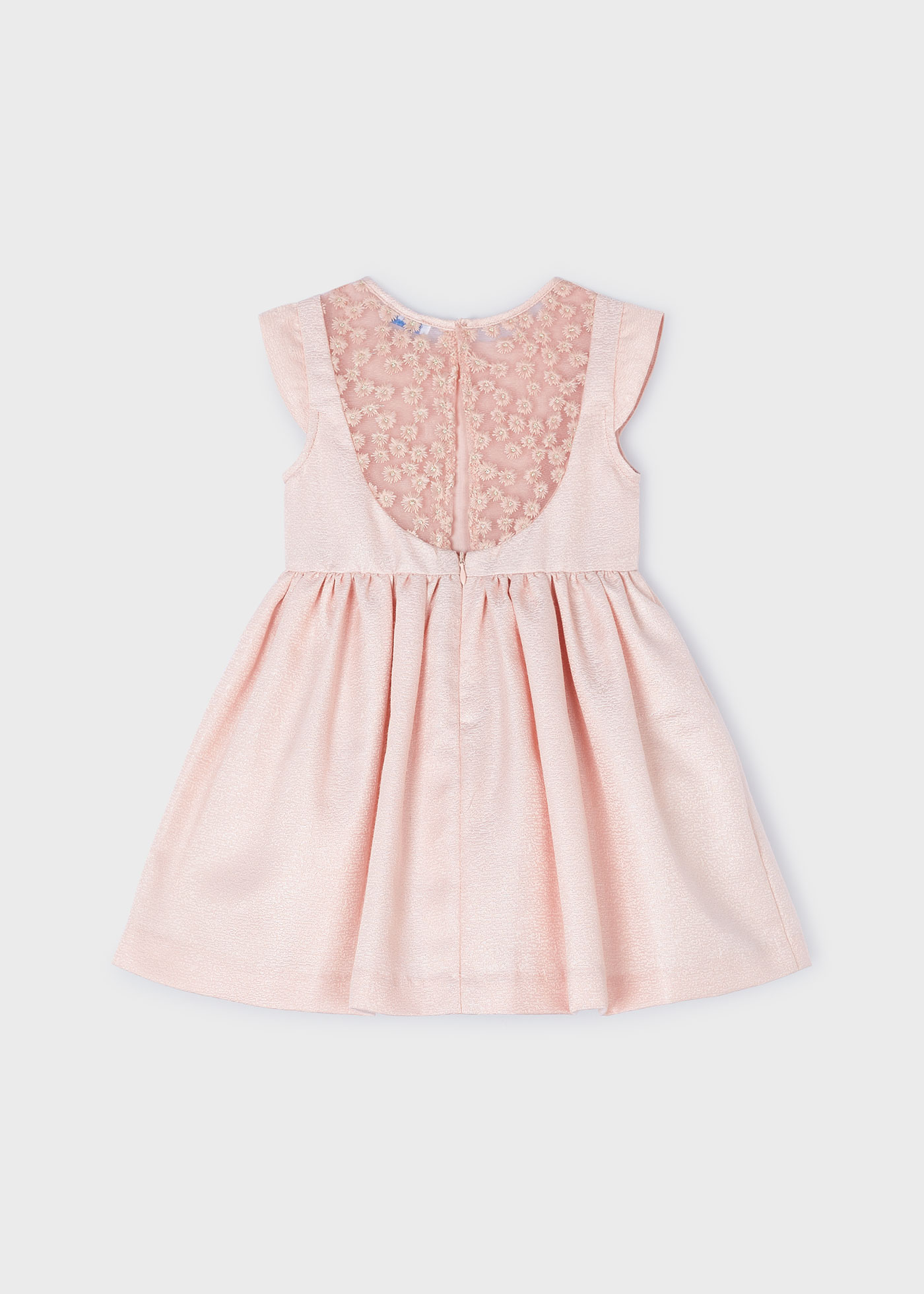 Girls tulle embroidered dress Nude | Mayoral ®