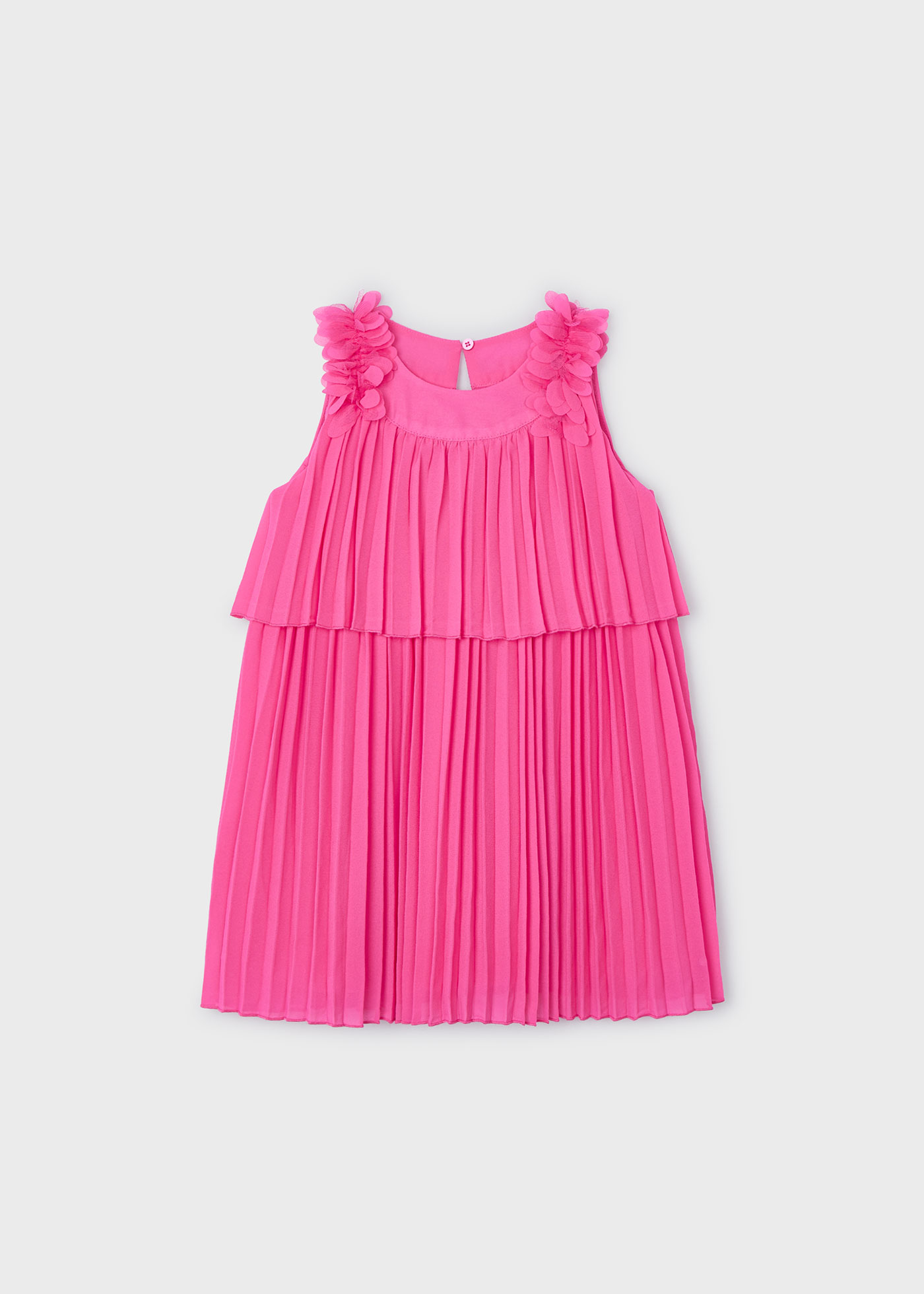 Manaya Fuchsia Layered Party Dress for Girls main image 0