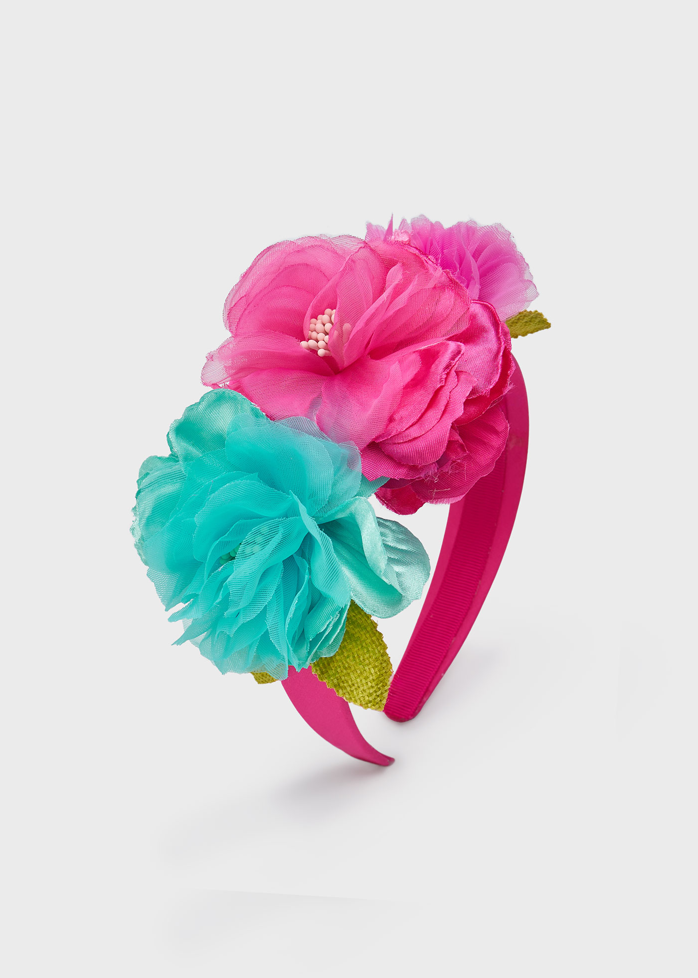 cerchietto da bambina con fiori lilla e rosa - Capridea - Manecapri