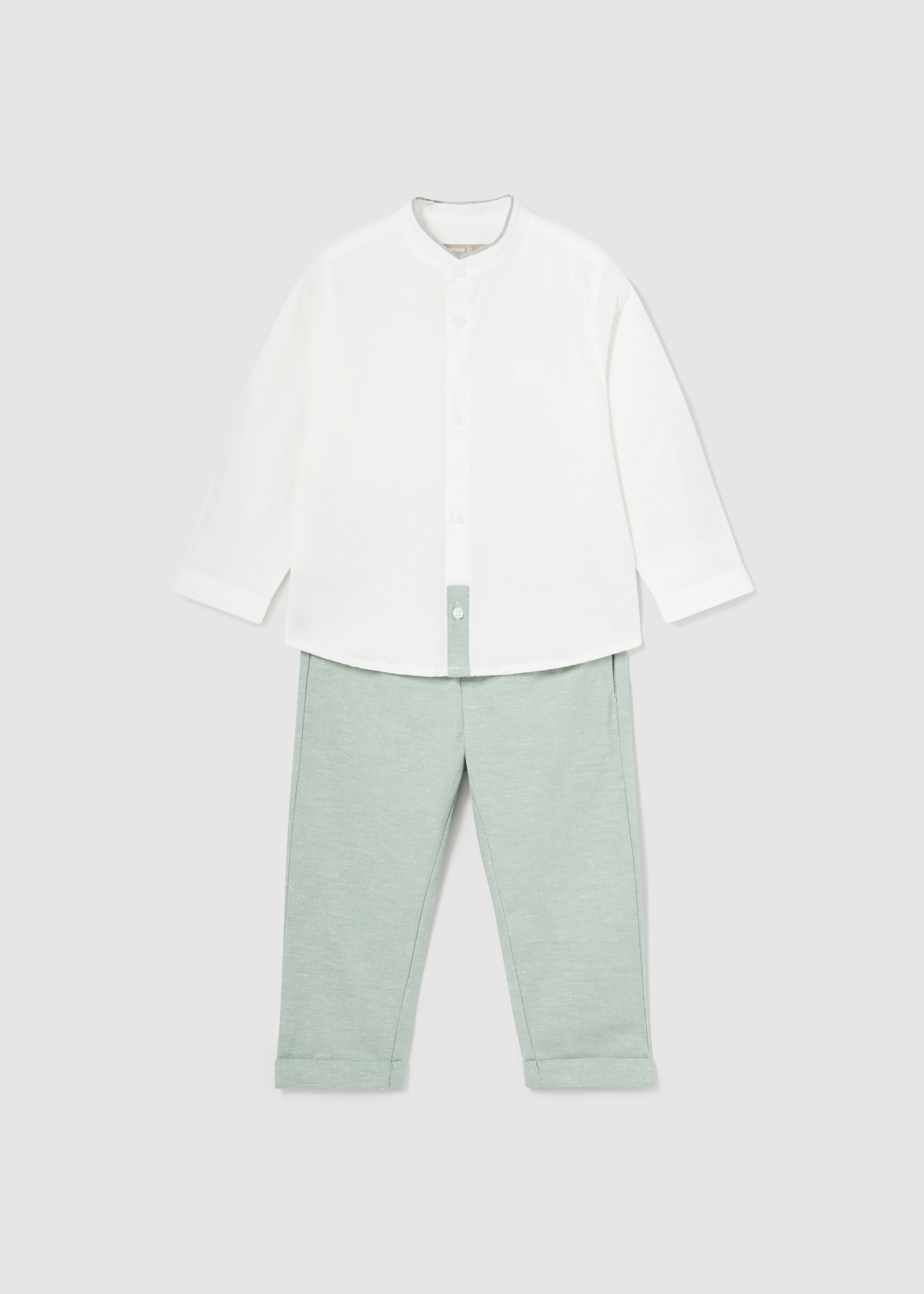 Baby Boy White Linen Set