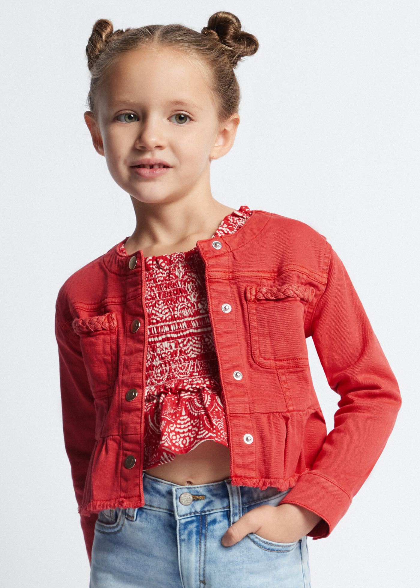 Jacke Rüschendetail Better Cotton Mädchen Grenadine | Mayoral