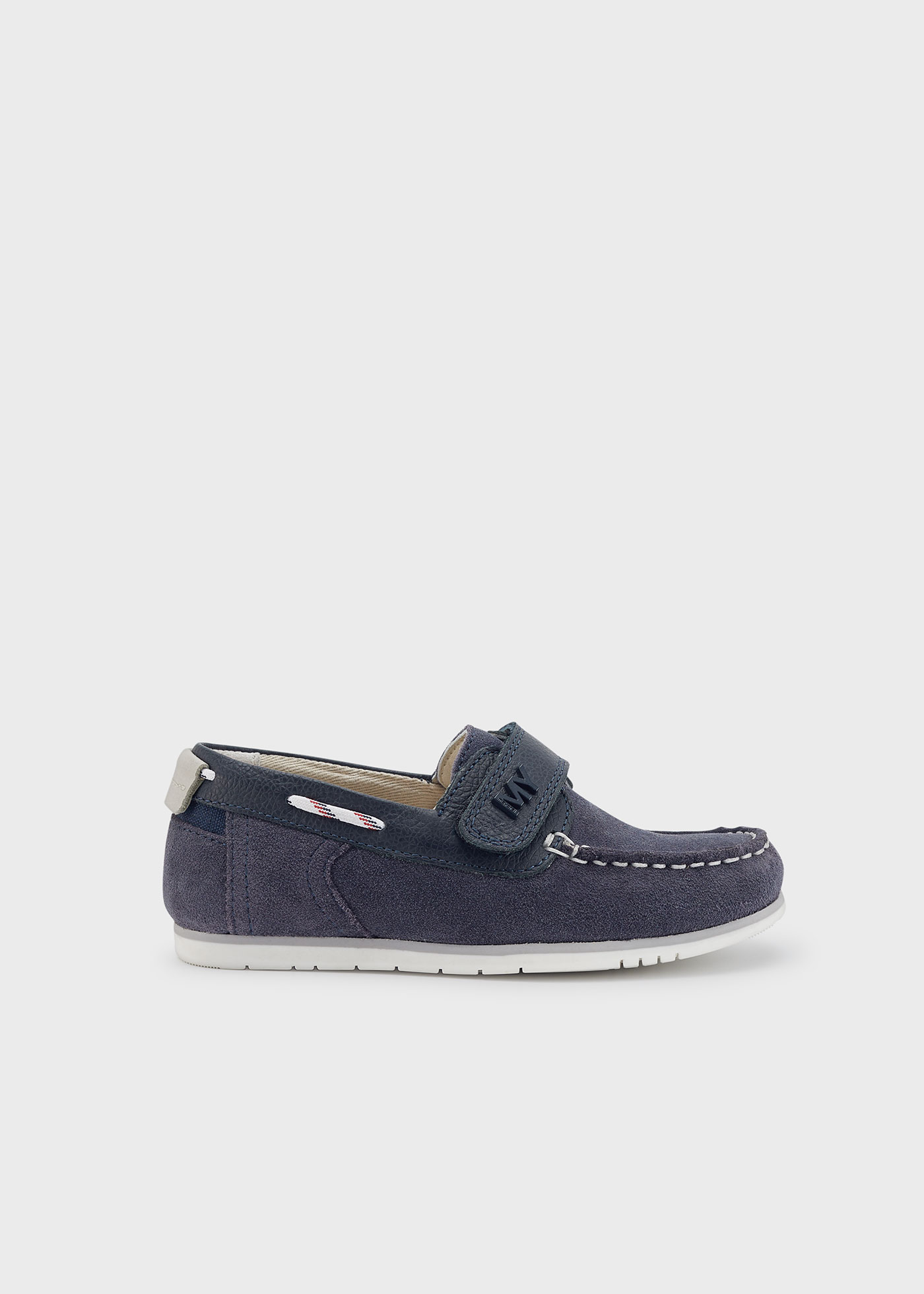 Blue leather boat shoes online