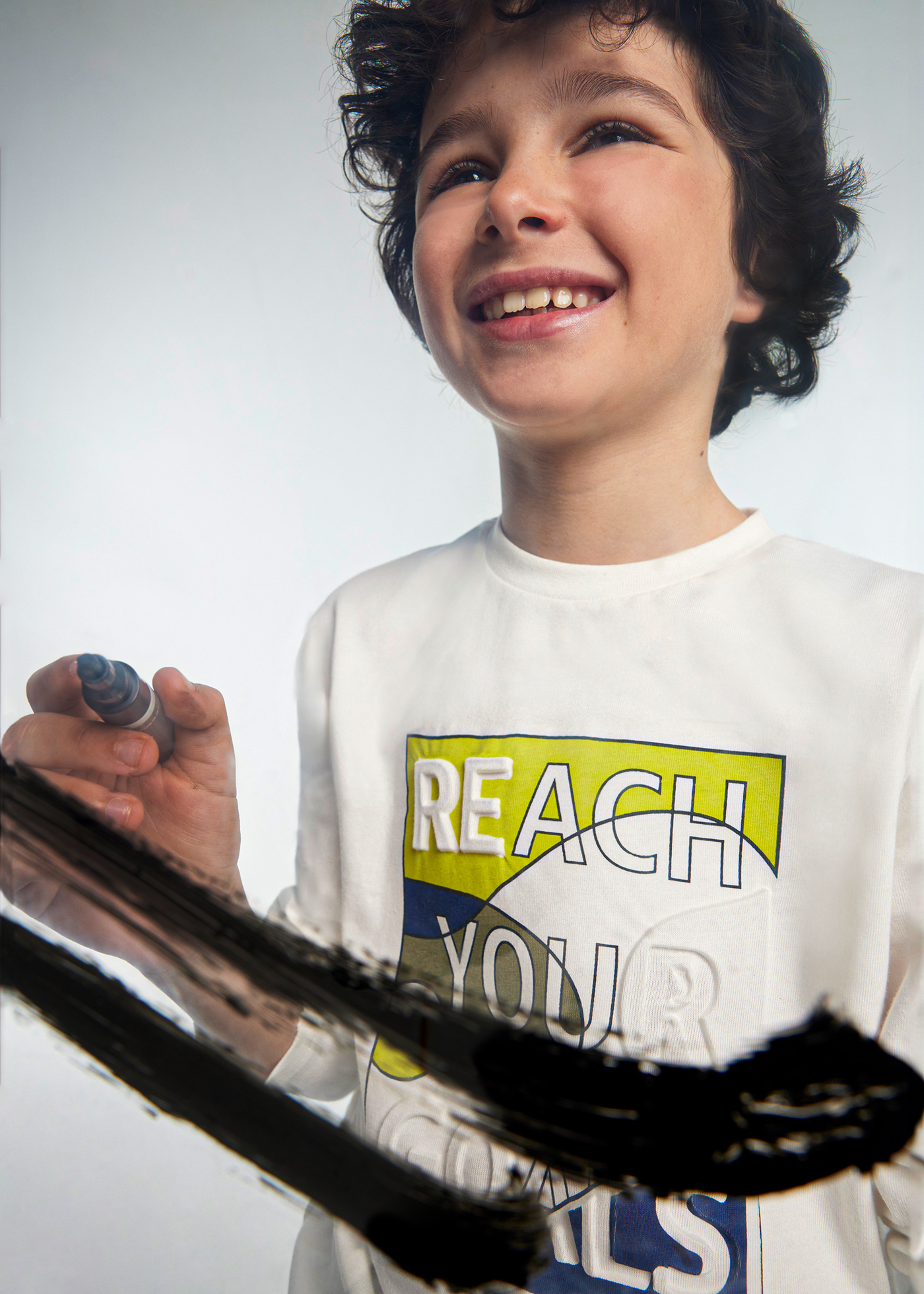 Boys Graphic Print Lime Green Cotton T-Shirt main image 0