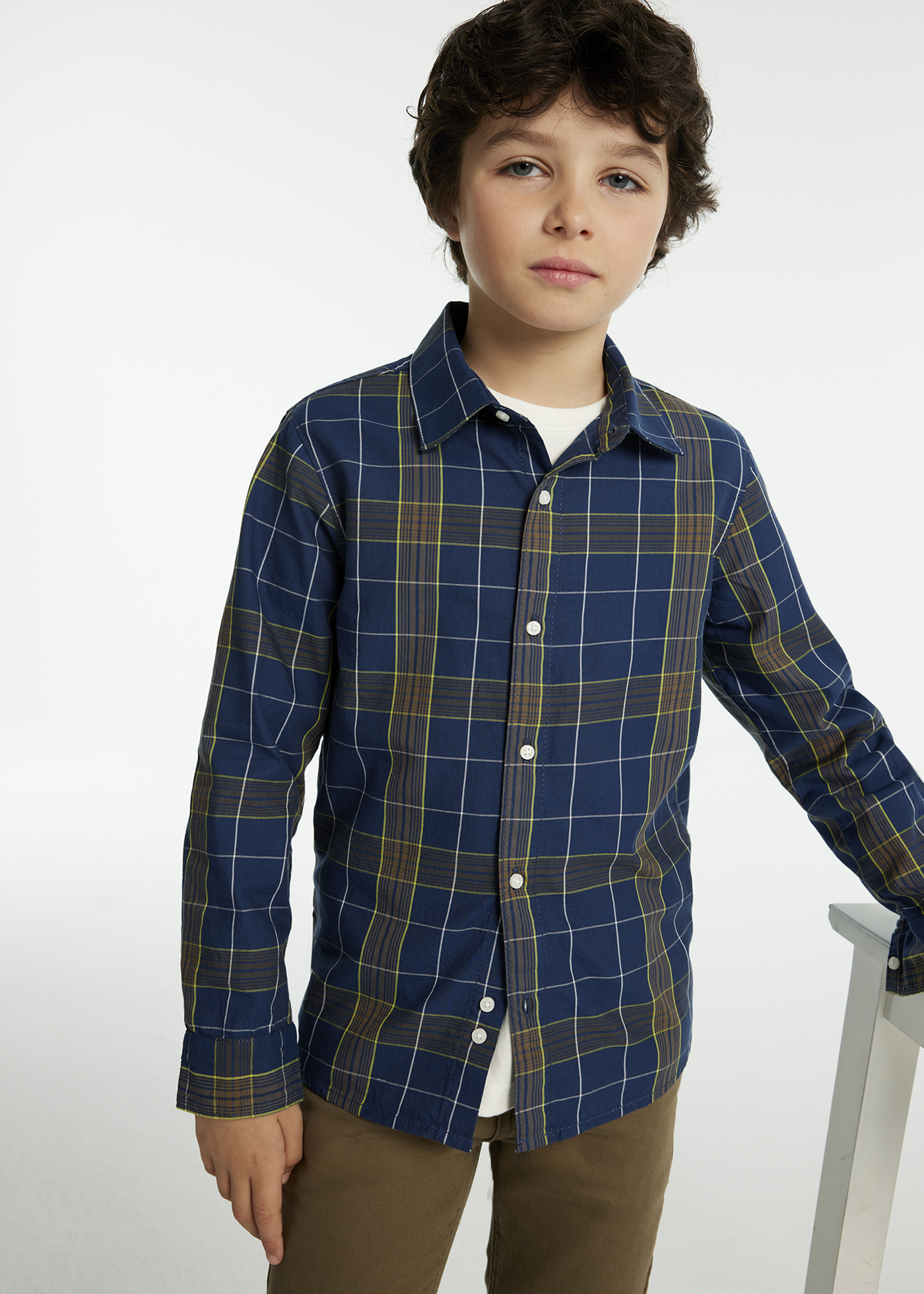 Camicia Elegante Ragazzo Vangogh Con Cravatta E Fazzoletto, Taglie 2T-20, Nuova