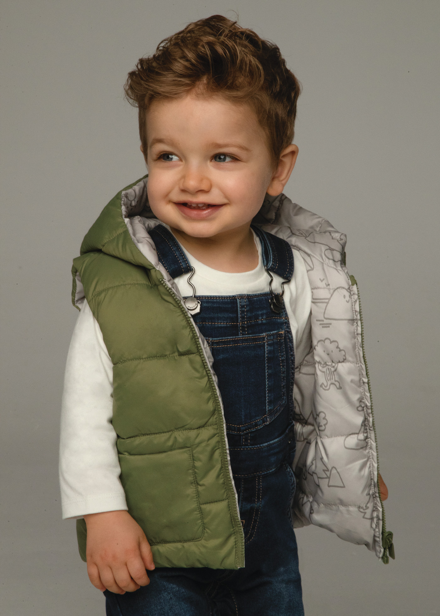 Chaleco Reversible Para Bebés E Niños Bb Básico - Con Bolsillos, Unisex Y Fácil De Lavar