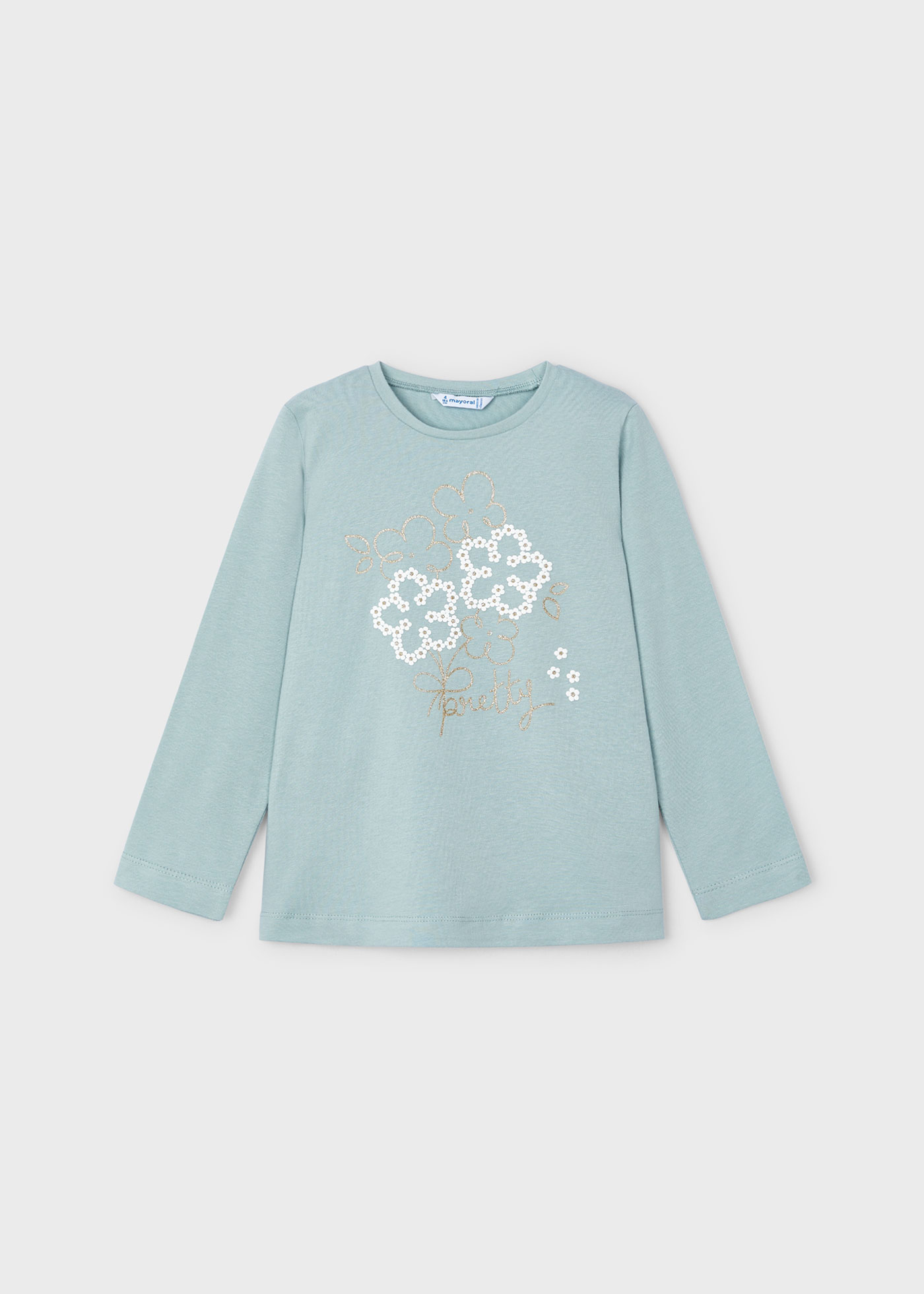 Mayoral Maglietta Bambino 'Play With' Manica Lunga Blu Indaco - 100% Cotone Sostenibile, Taglie 2-8 Anni