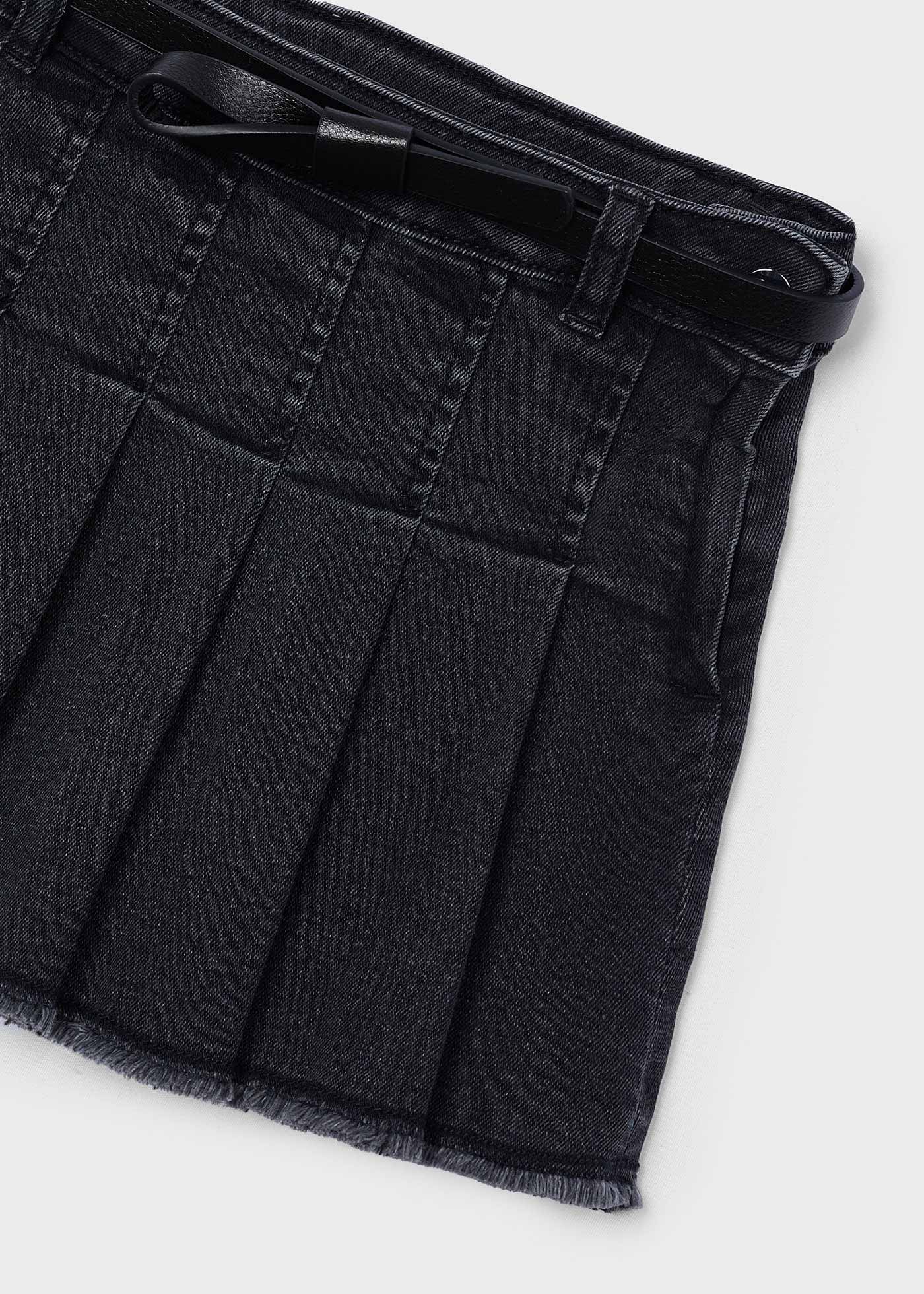 Girl Denim Skirt with Belt Gris | Mayoral ®