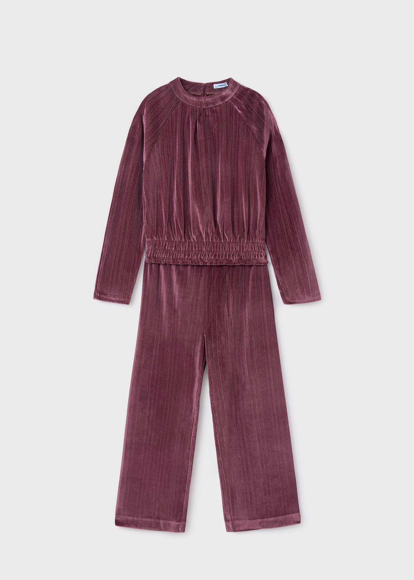 Girl Woven Striped Top and Pants Set