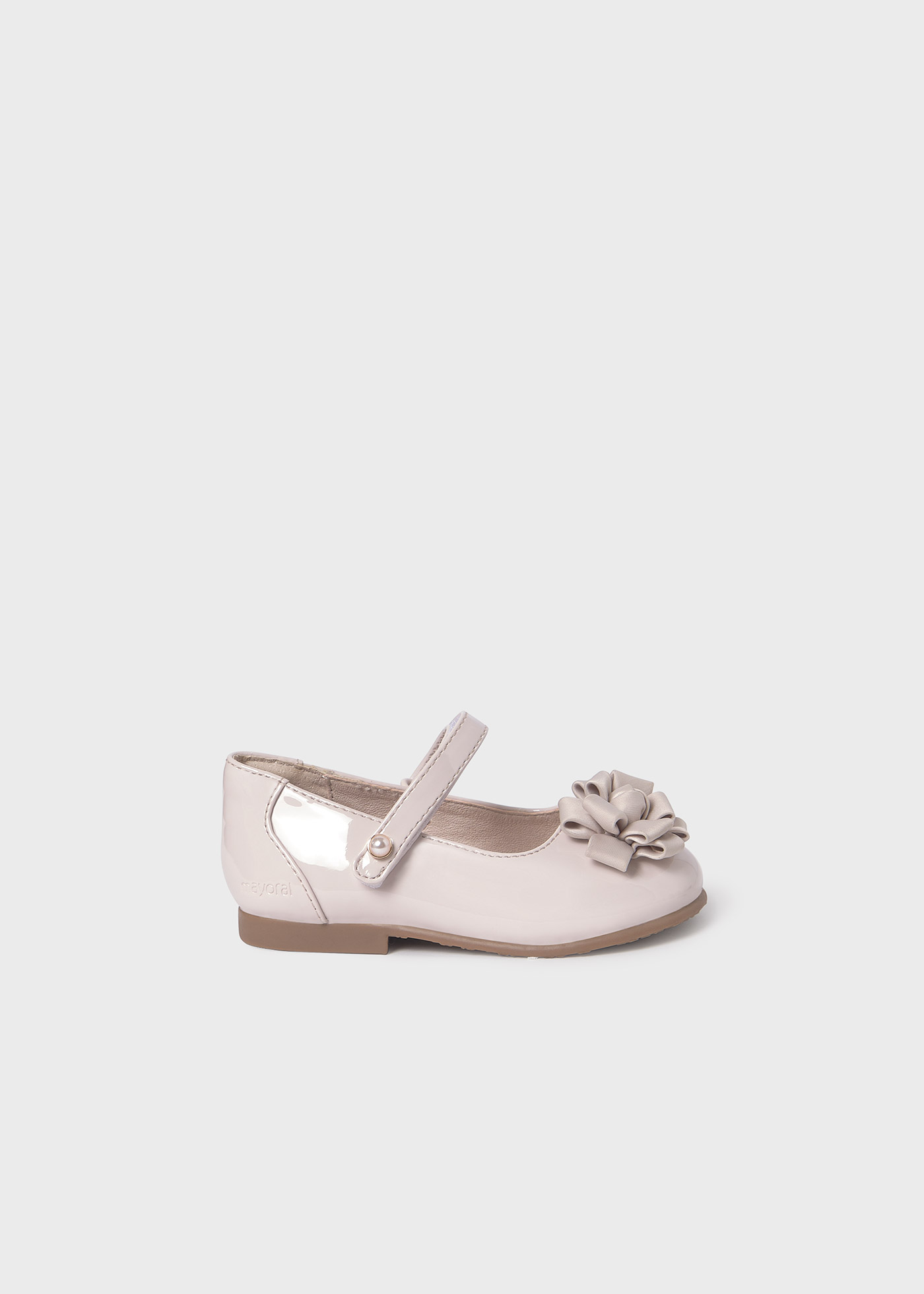Naturino Ballerine in Vernice con Cinturino, Beige 28