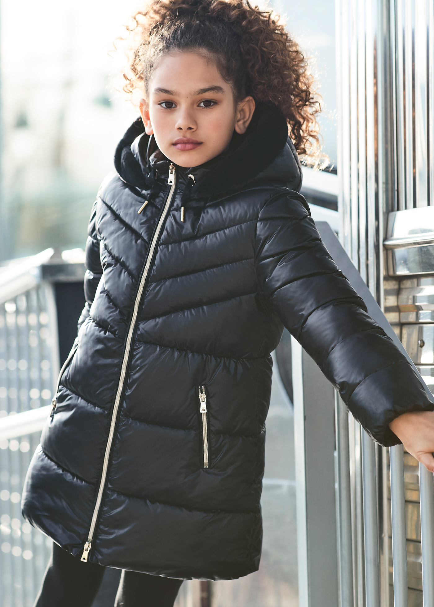 Fashion manteau fille noir