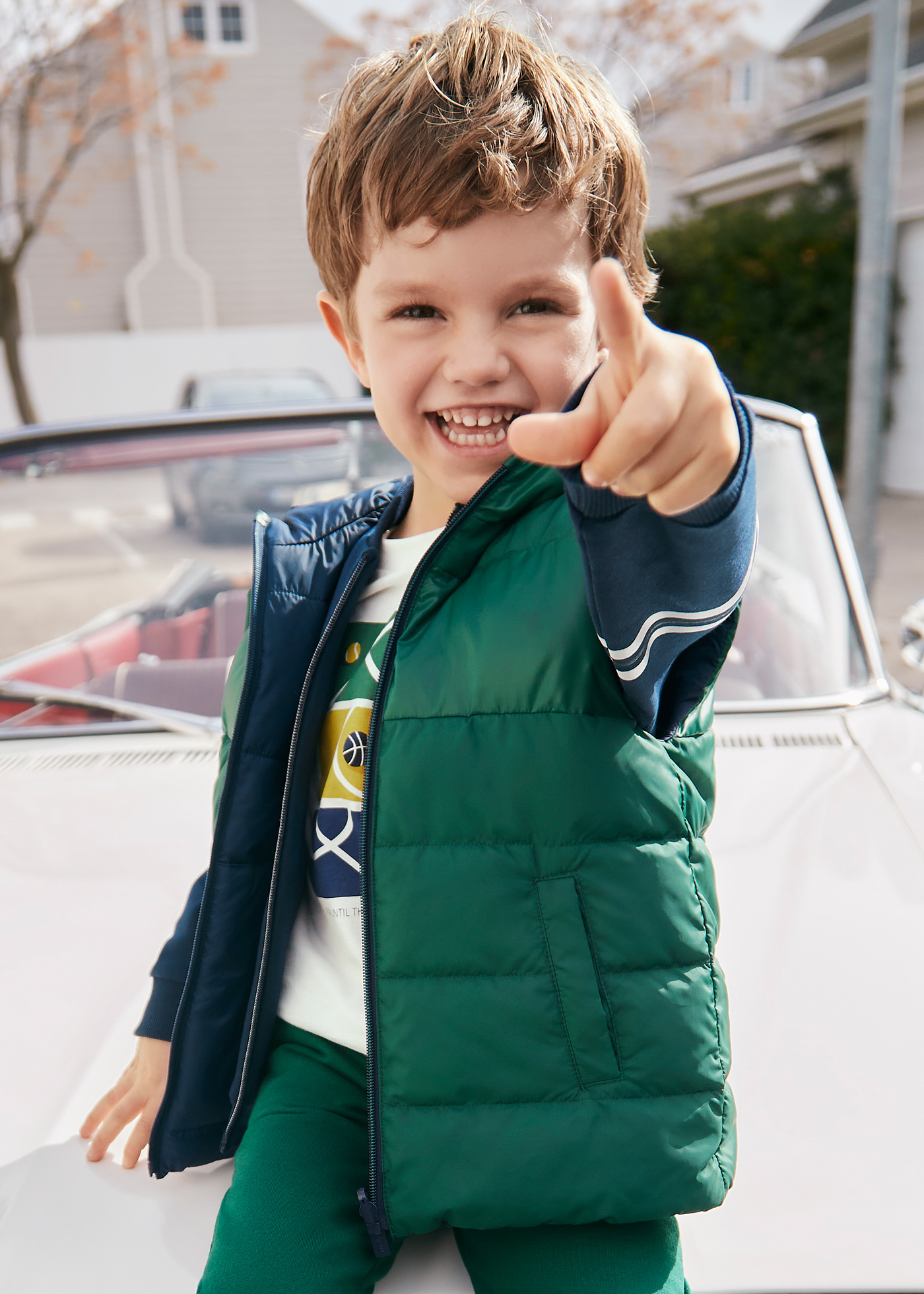 Boys Fairhope Vest Navy main image 0