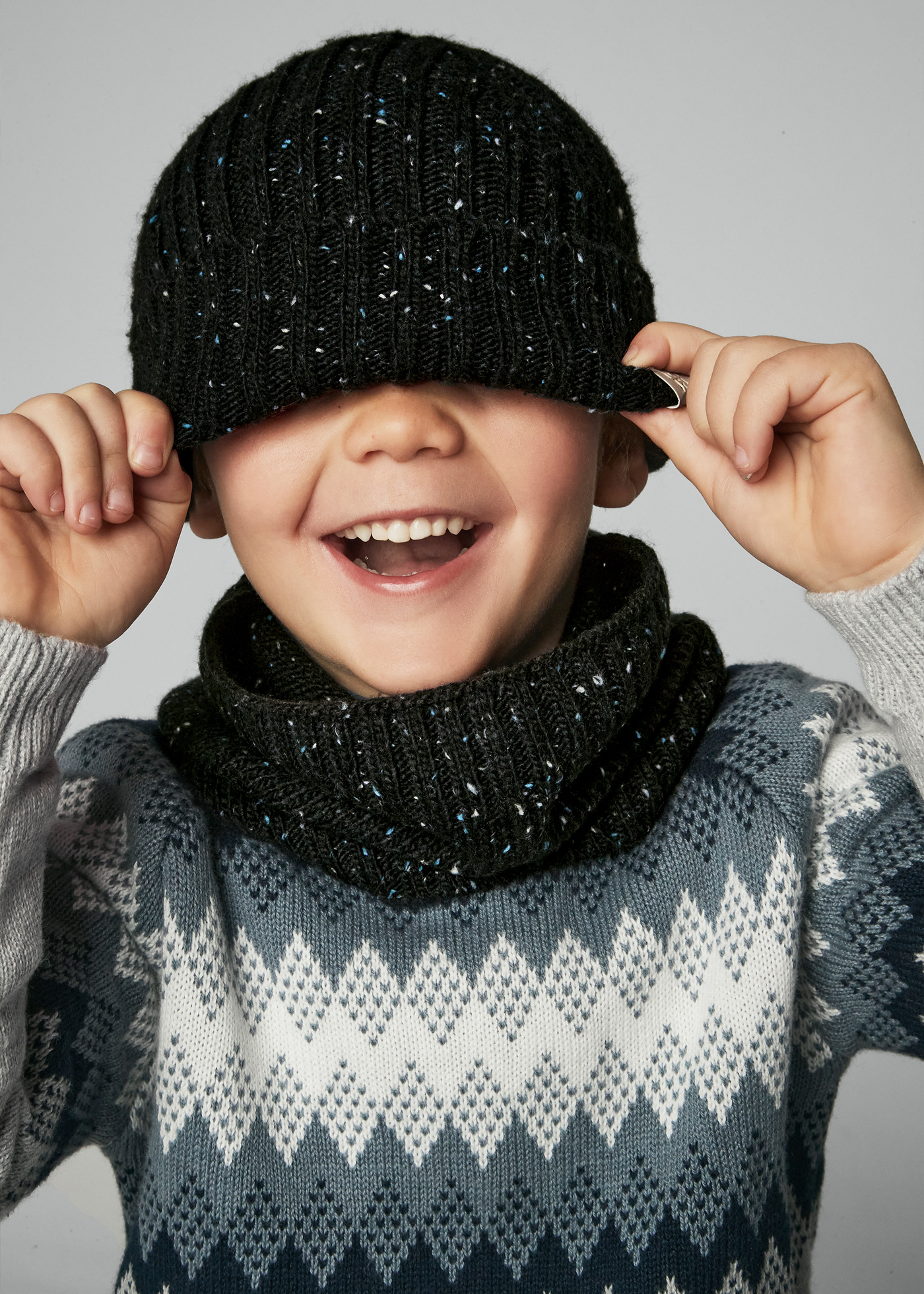 Ensemble Bonnet Et Écharpe Enfant AOMAIGAD - Chaud, Élastique - Pour 5-15 Ans - Activités Hiver