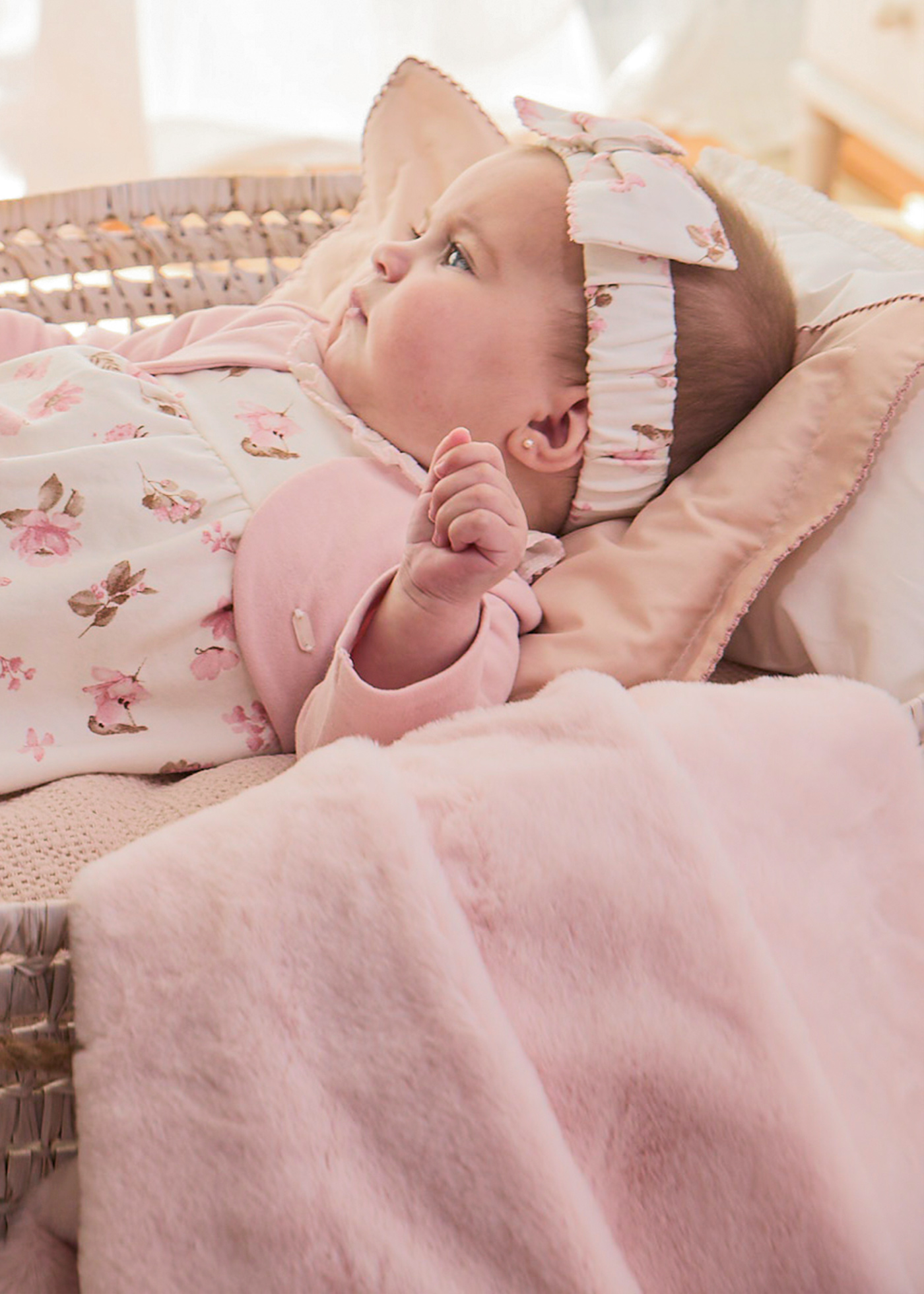 First Baby Blanket Teddy Pink