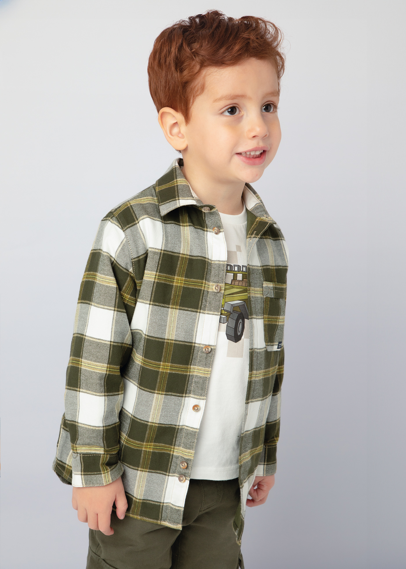 Boy Checked Overshirt Moss Mayoral ®