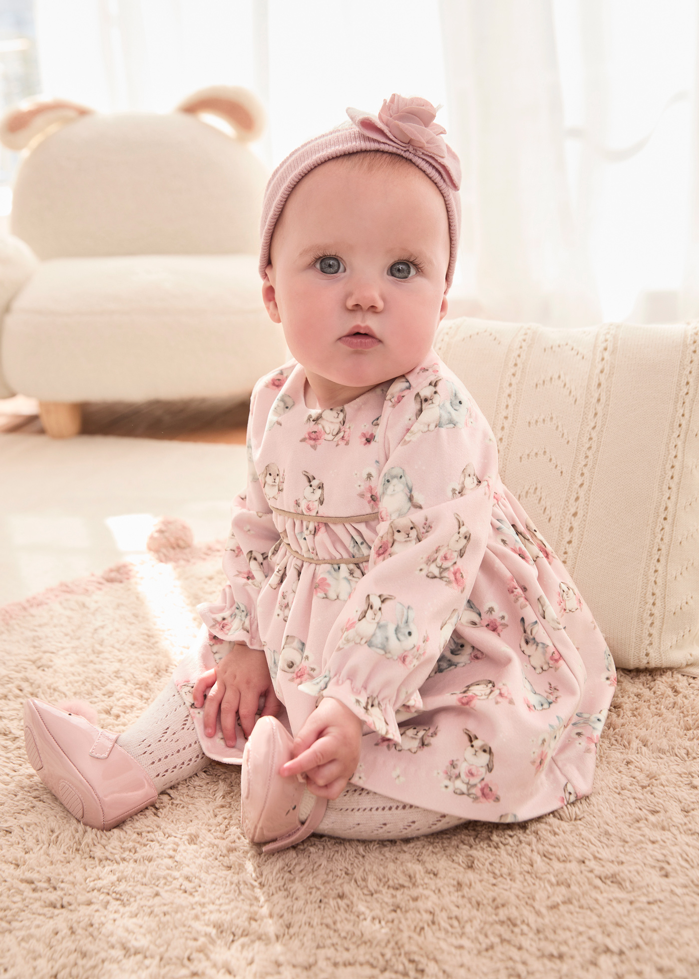 Newborn Girl Print Dress Blush Mayoral ®