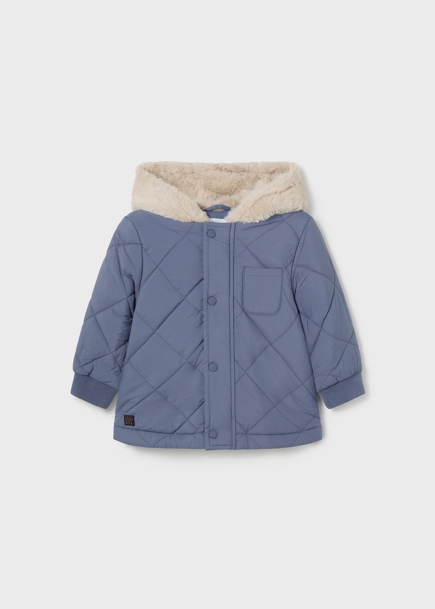 Babyhug Full Sleeves Solid Colour Quilted Hooded Jacket - Red