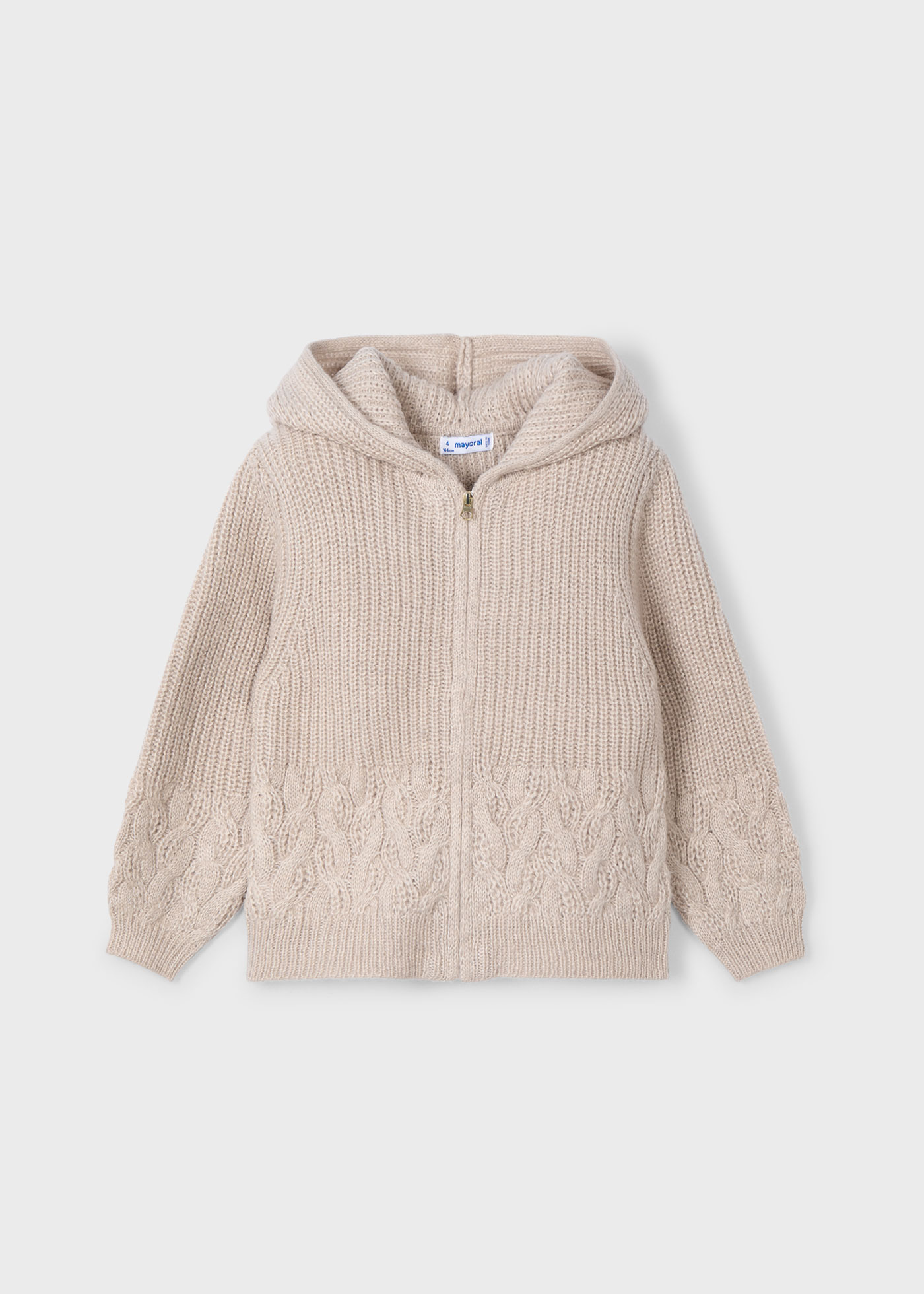 Cardigan Bimba Angel Kids Con Bordo A Capesante E Fiocco - Bolero Manica Lunga 0-3 3-6 6-9 Mesi