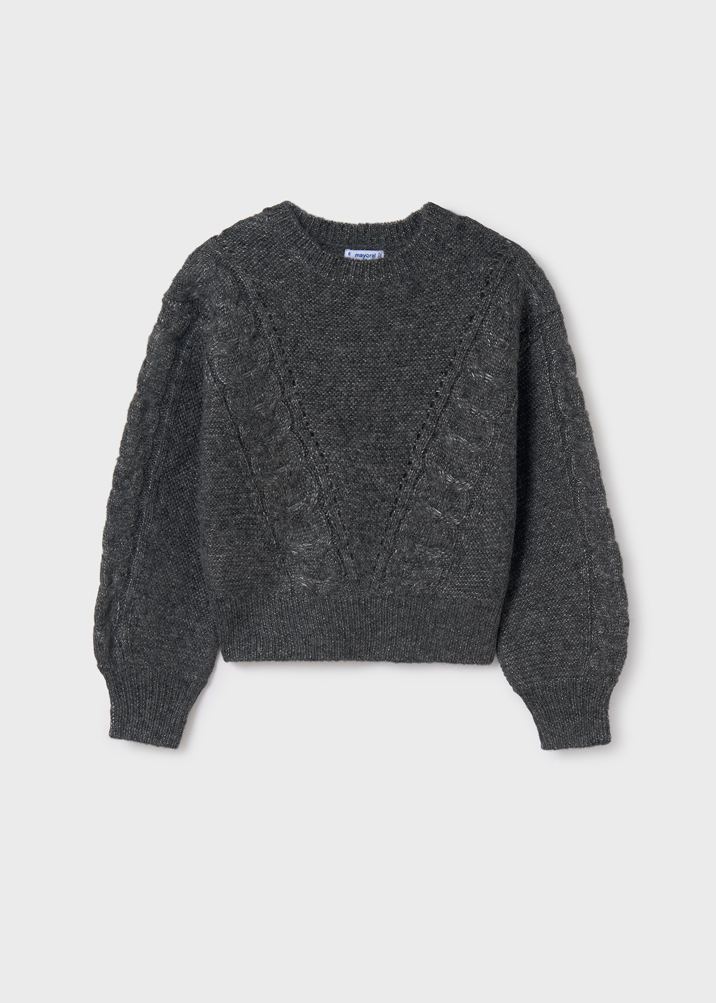 Mädchen-Pullover Mit Zopfmuster – Weicher Rundhalspulli, Lange Ärmel, Lässig Für Herbst & Winter (Größen 5–14 J.)