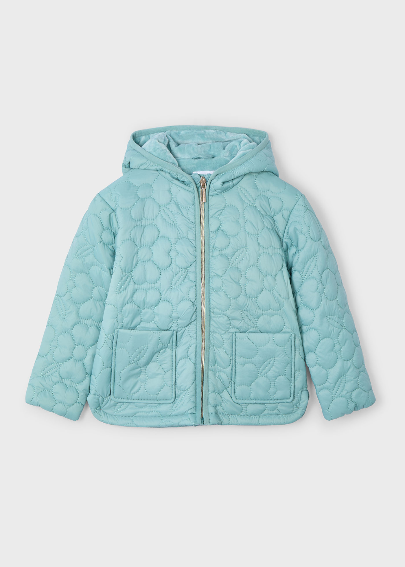 Produktbild von De Feuilles Mädchen Jacke Mit Blumen-Druck – Weiche Baumwollmischung