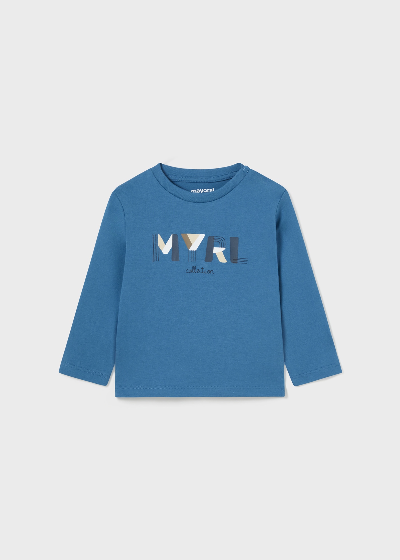 Camiseta Básica Para Niño Mayoral - Talla M/l, Colección Otoño-invierno, Color Acero, Algodón De Calidad